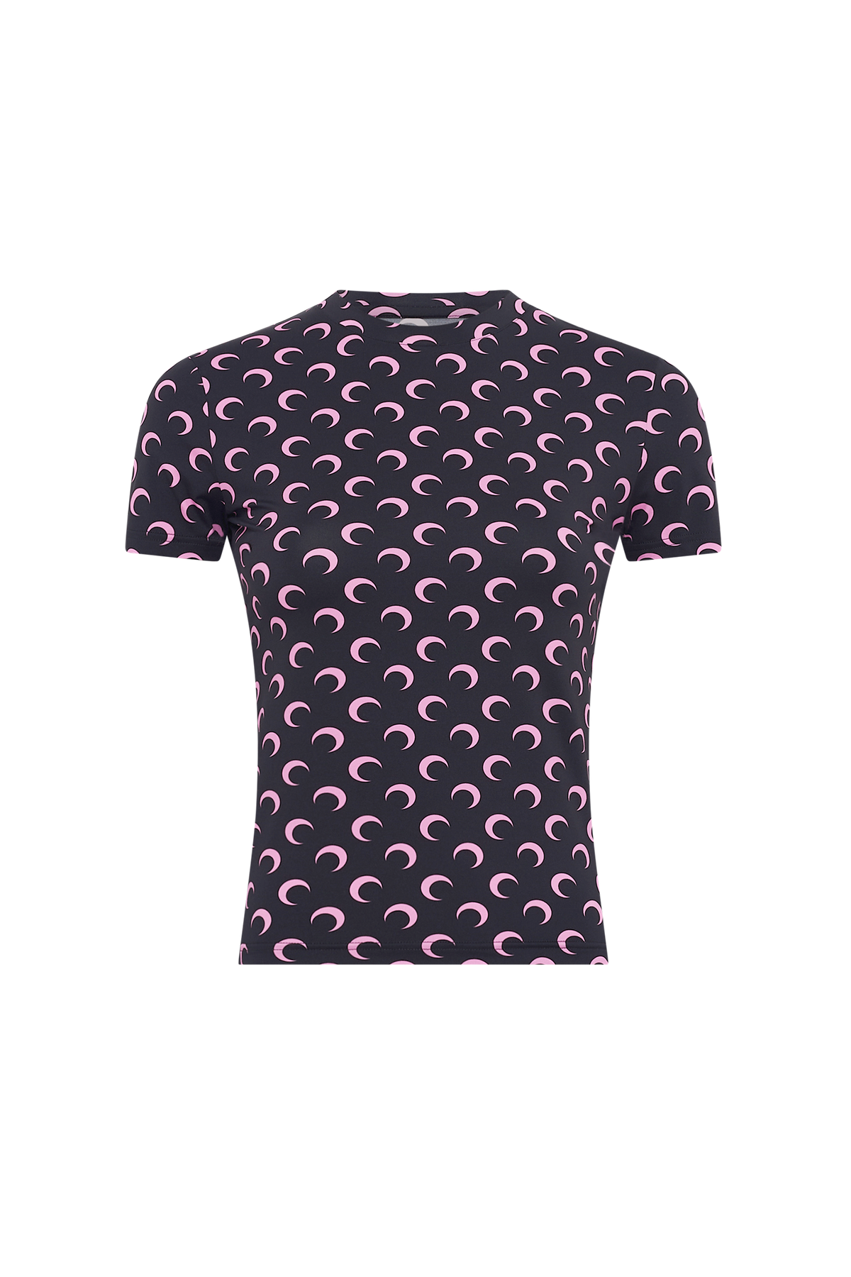 MOON PRINTED JERSEY SHORT SLEEVES CREWNECK TOP