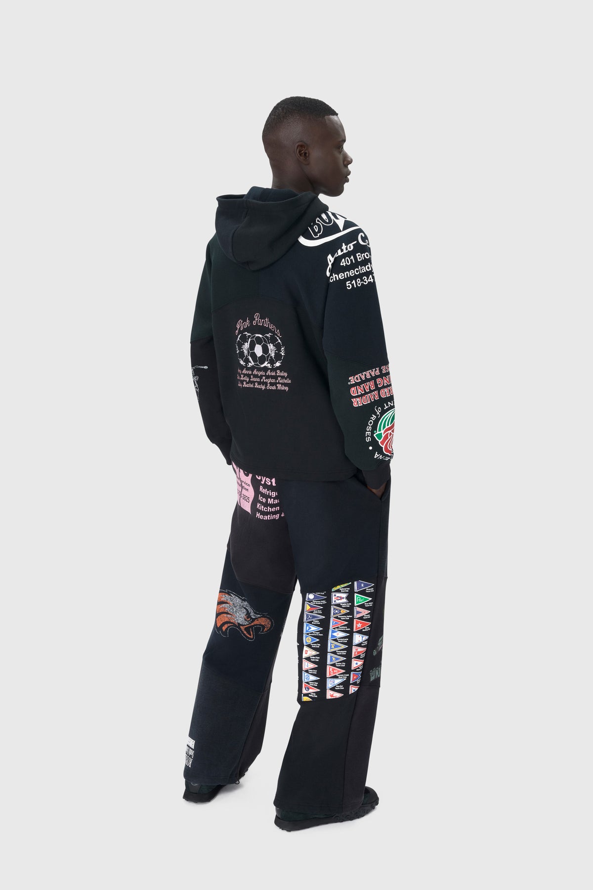 Upcycled Graphic Sweatshirts Hoodie, image 11 of 12