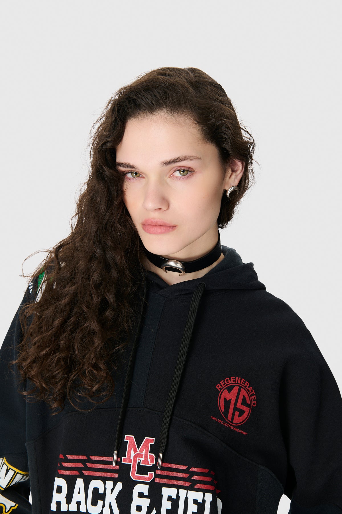 Upcycled Graphic Sweatshirts Hoodie