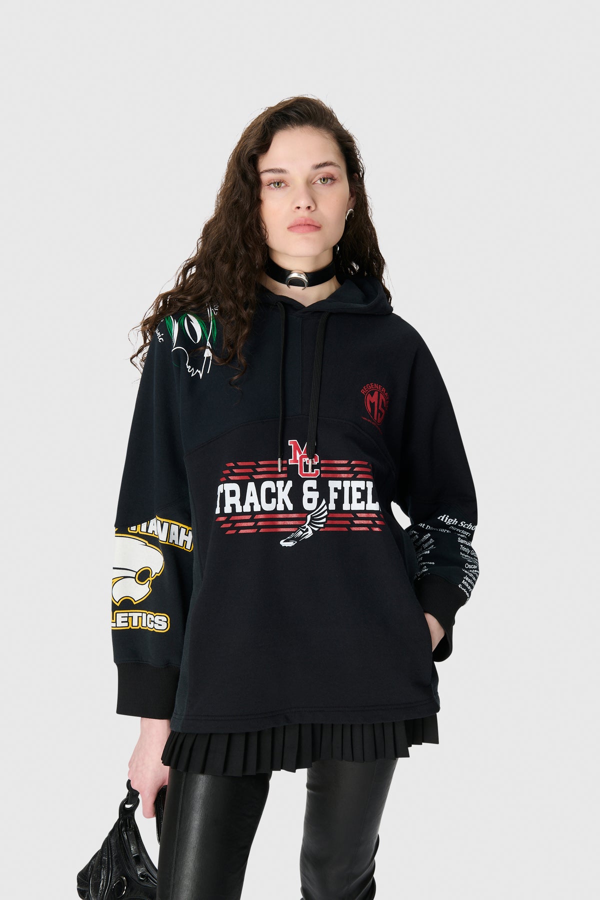 Upcycled Graphic Sweatshirts Hoodie