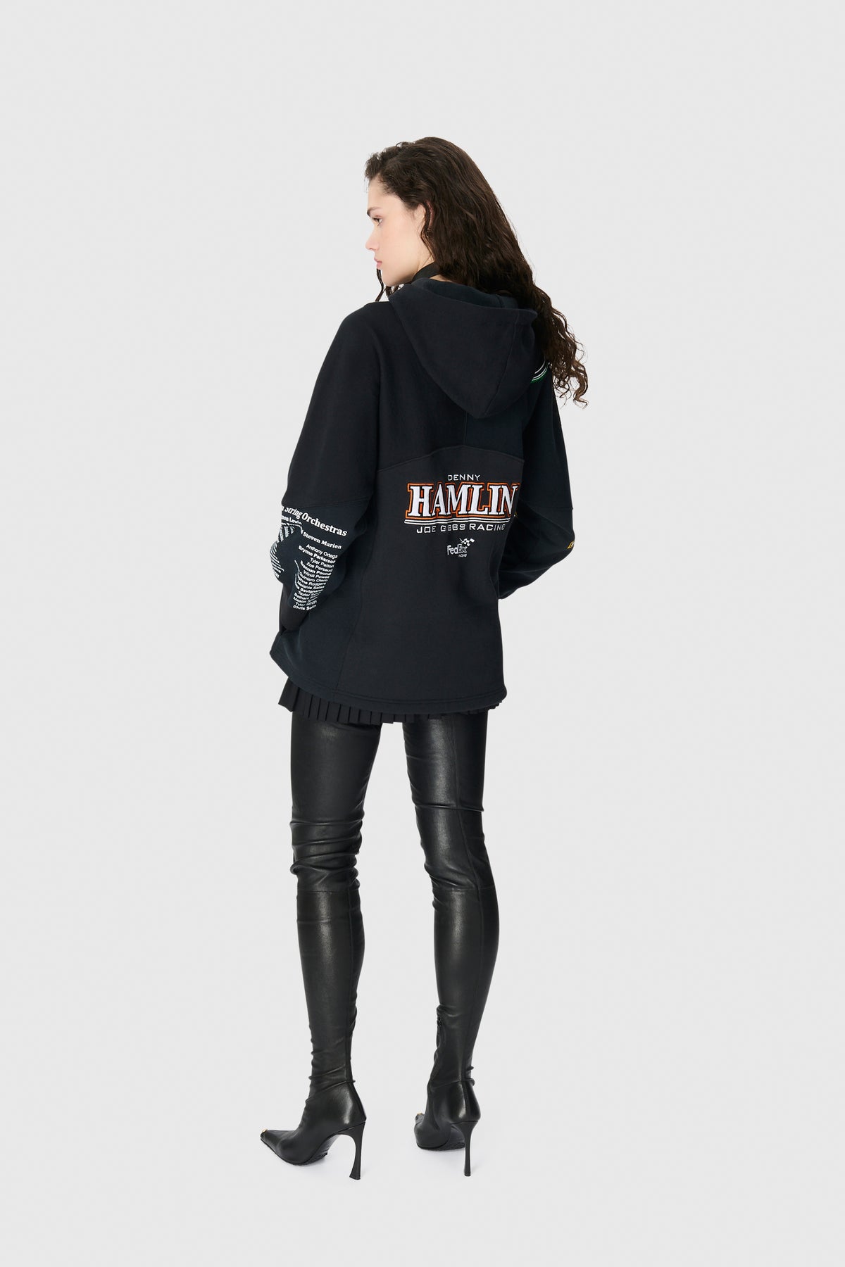 Upcycled Graphic Sweatshirts Hoodie, image 4 of 12