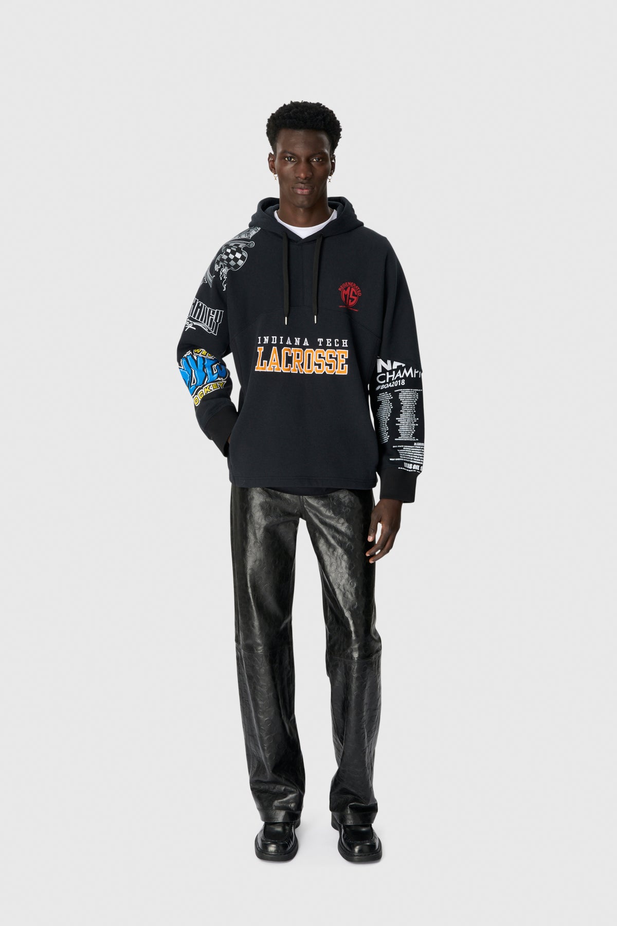 Upcycled Graphic Sweatshirts Hoodie