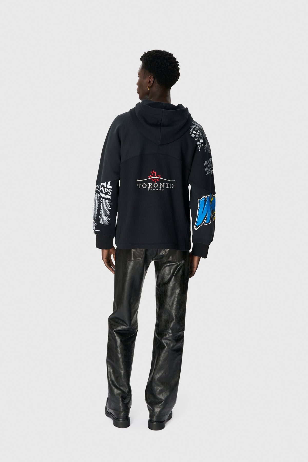 Upcycled Graphic Sweatshirts Hoodie, image 7 of 12
