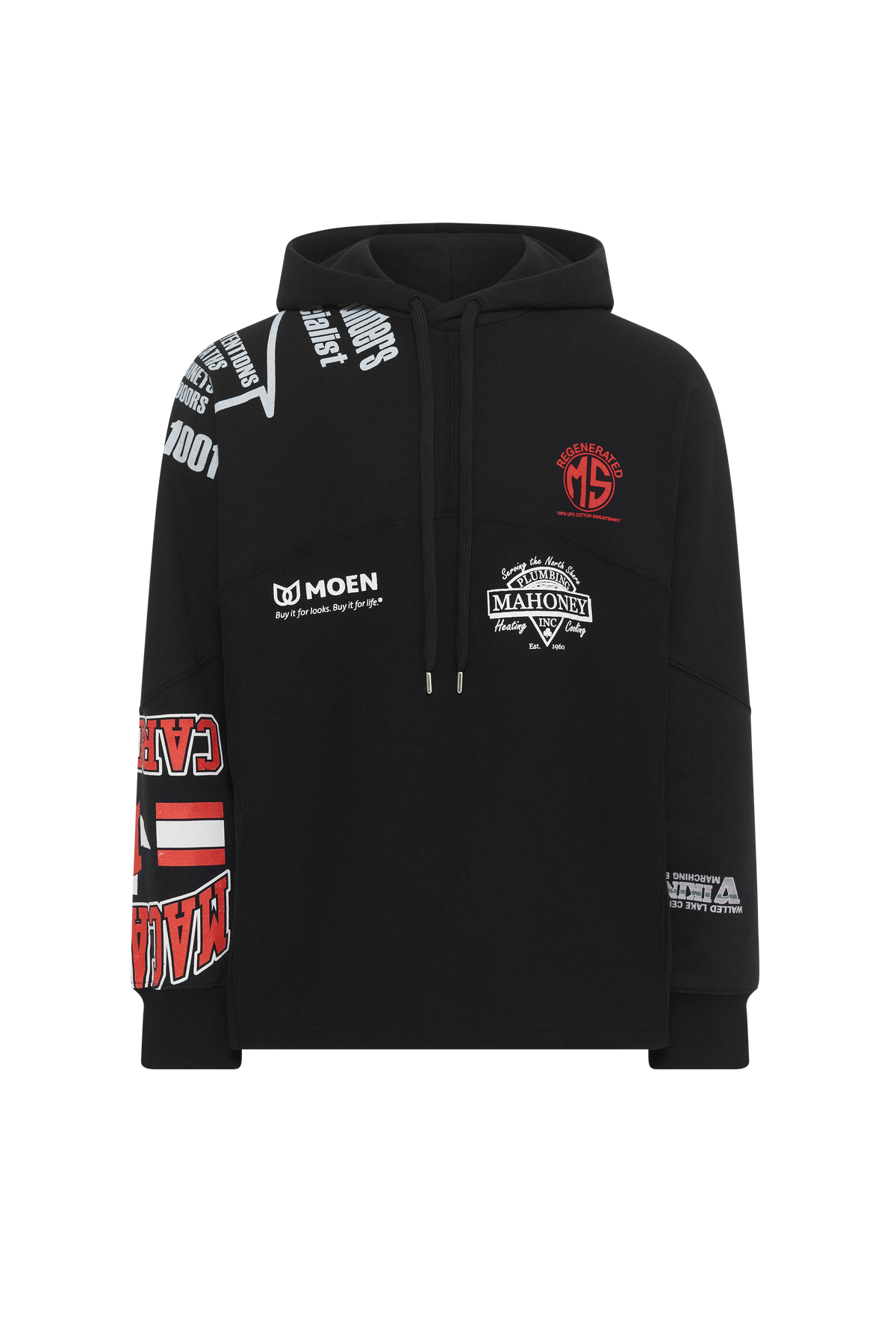 Upcycled Graphic Sweatshirts Hoodie
