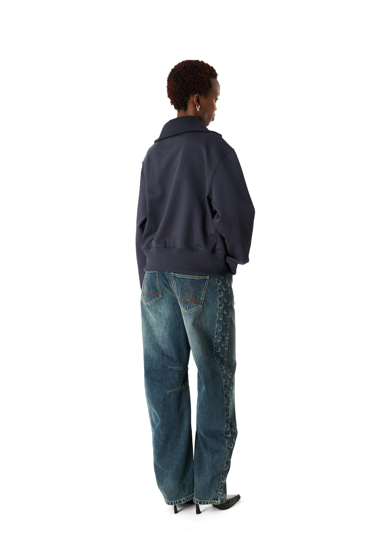 SWEAT-SHIRT EN POLAIRE À DEMI-ZIP AVEC LOGO LUNE, image 10 sur 11