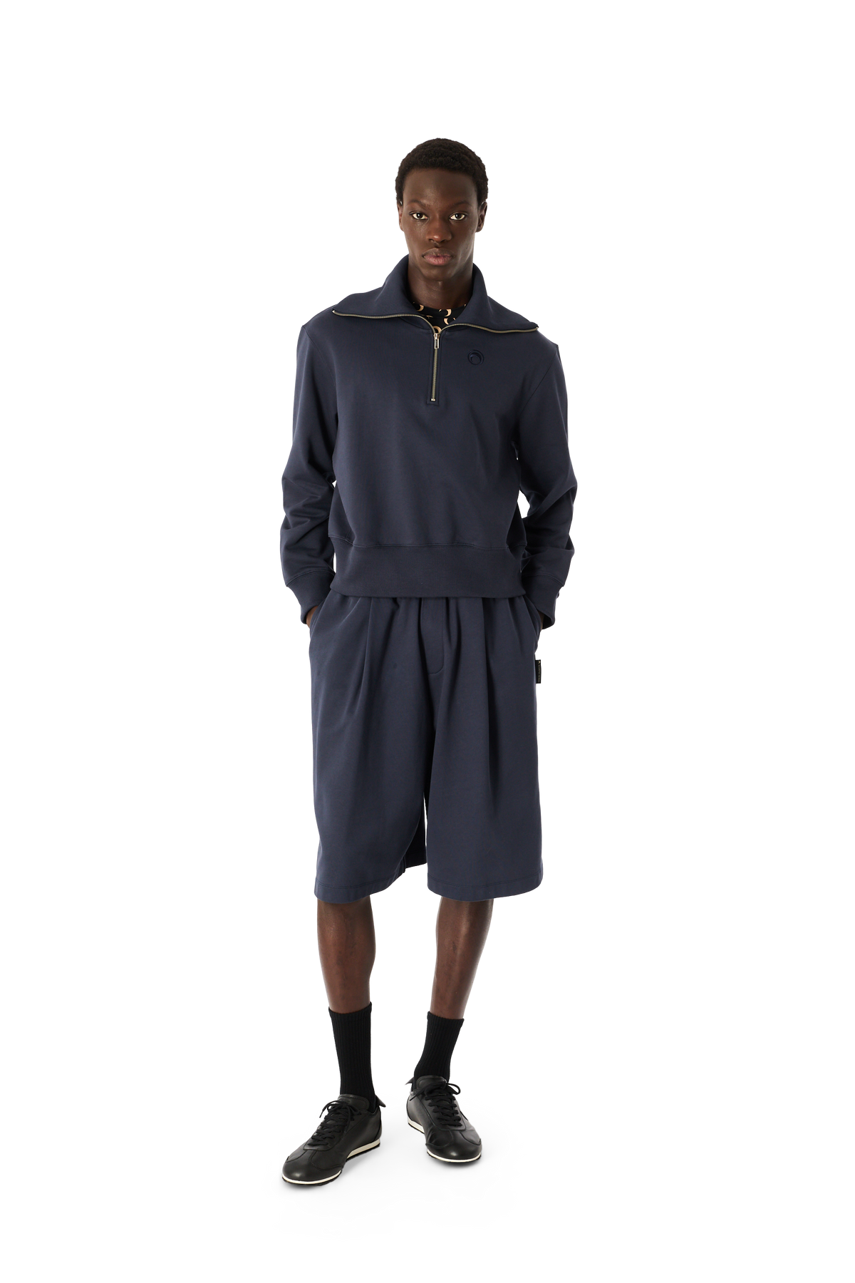 SWEAT-SHIRT EN POLAIRE À DEMI-ZIP AVEC LOGO LUNE, image 7 sur 11