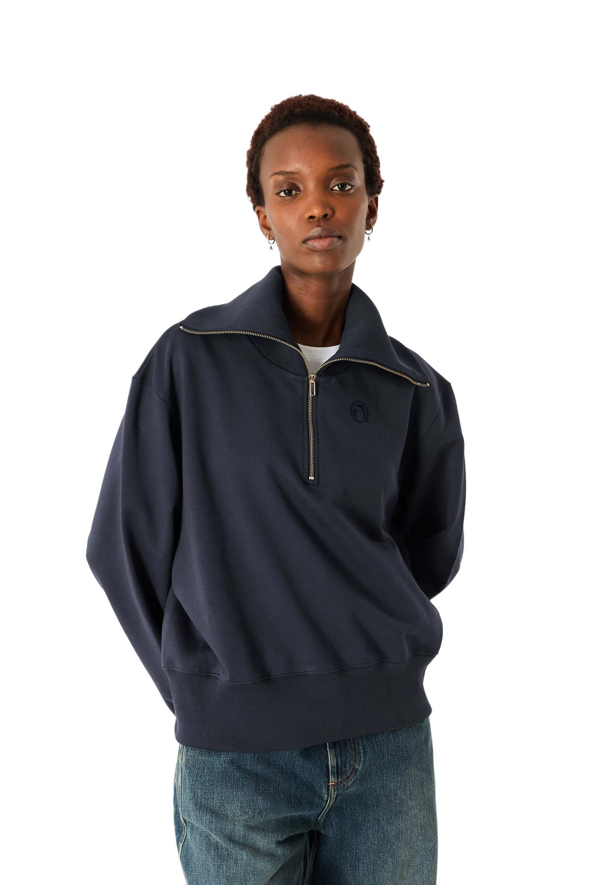 SWEAT-SHIRT EN POLAIRE À DEMI-ZIP AVEC LOGO LUNE, image 9 sur 11