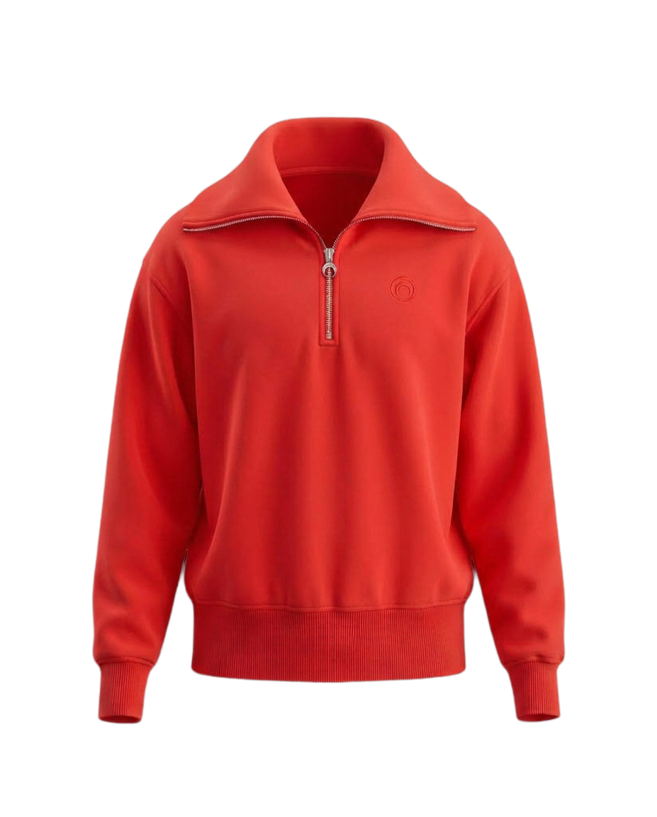 MOON LOGO FLEECE HALF-ZIP SWEATSHIRT