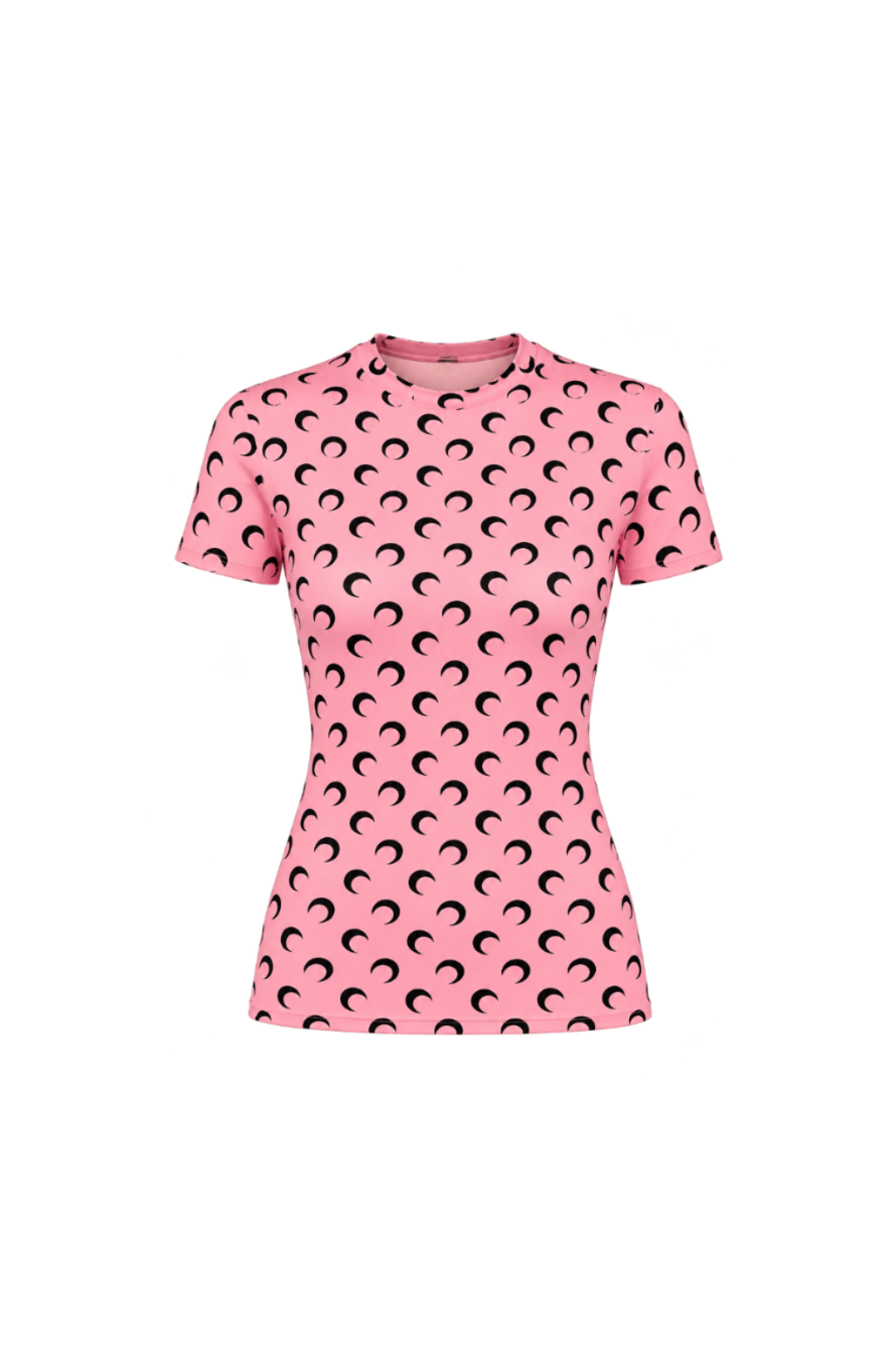 MOON PRINTED JERSEY SHORT SLEEVE CREWNECK TOP