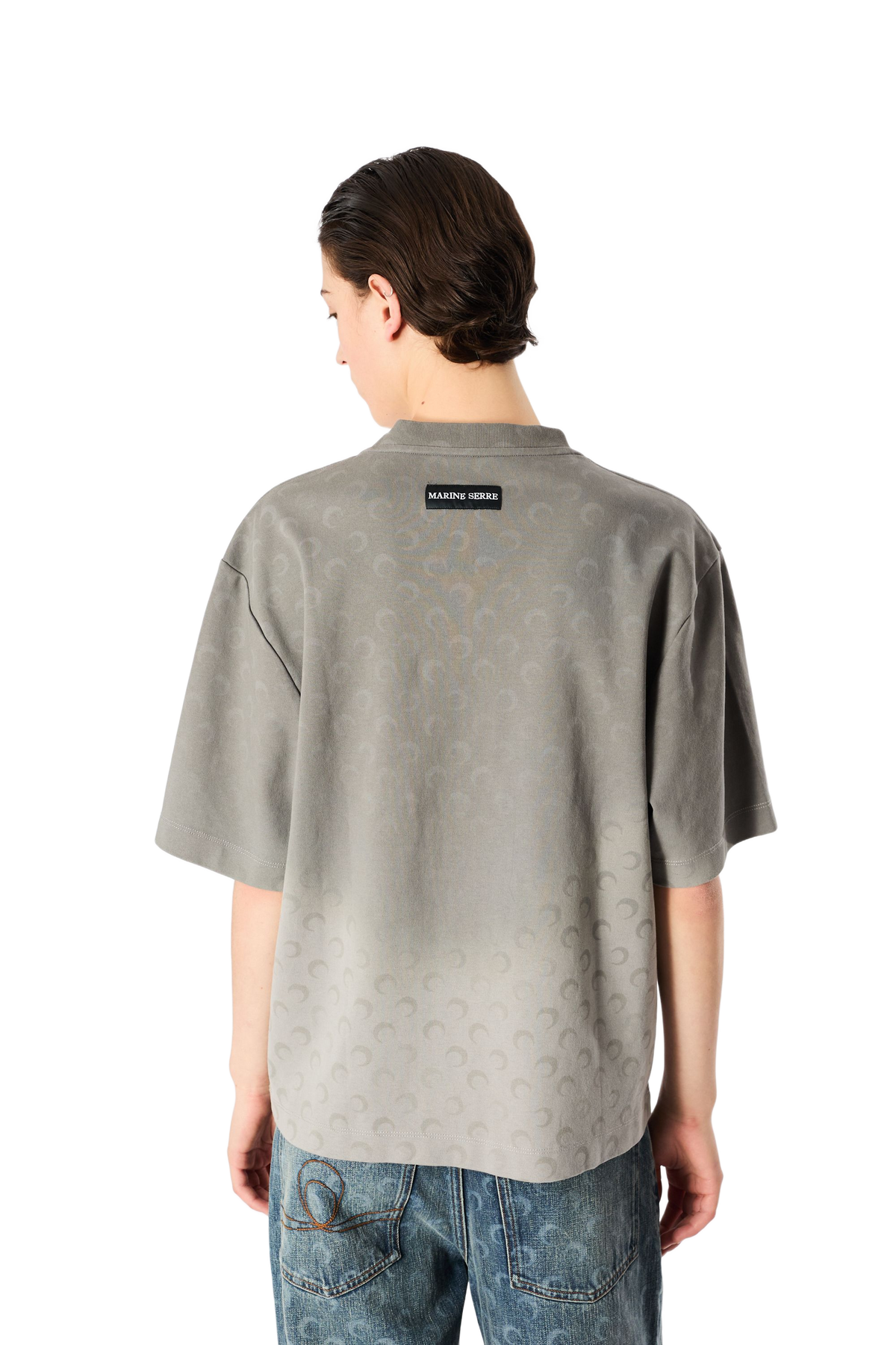 T-SHIRT AMPLE EN JERSEY Moon DÉLAVÉ, image 9 sur 10