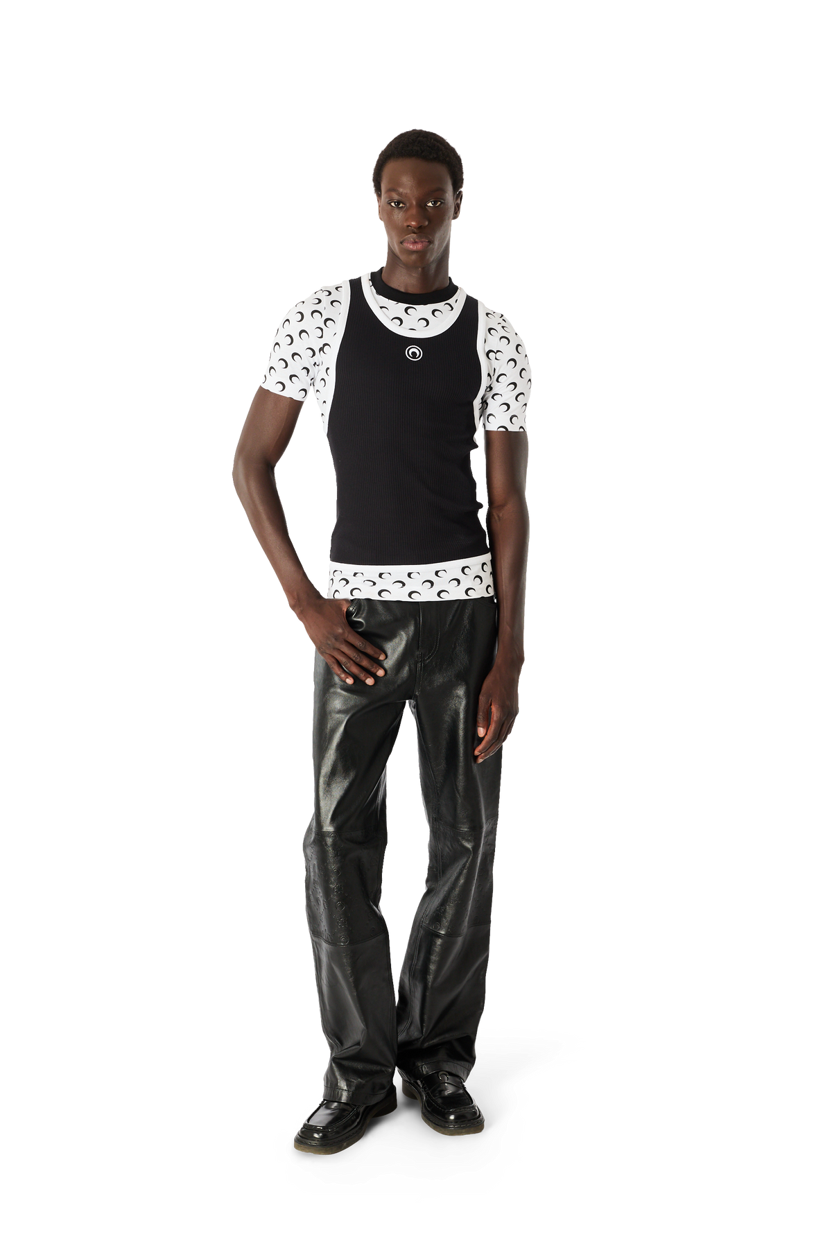 LAYERED JERSEY SHORT SLEEVES T-SHIRT