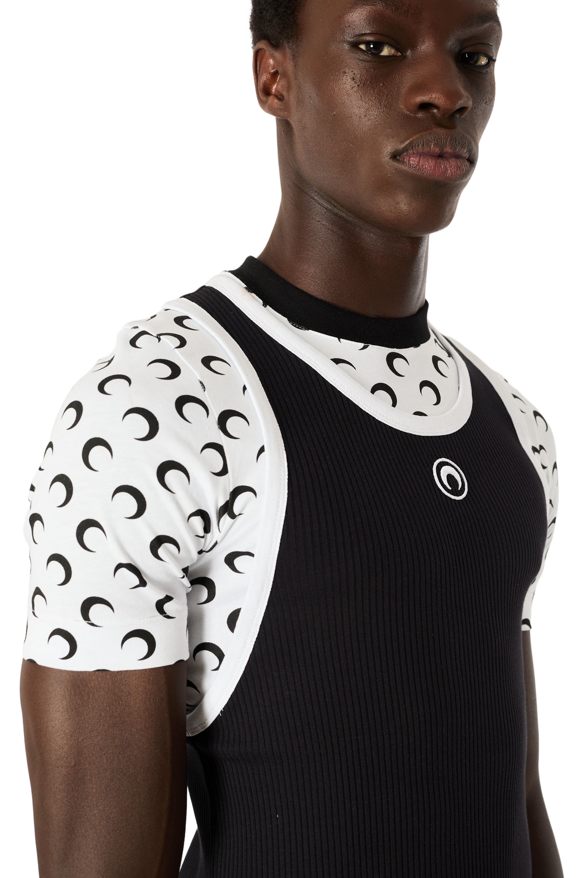 LAYERED JERSEY SHORT SLEEVES T-SHIRT