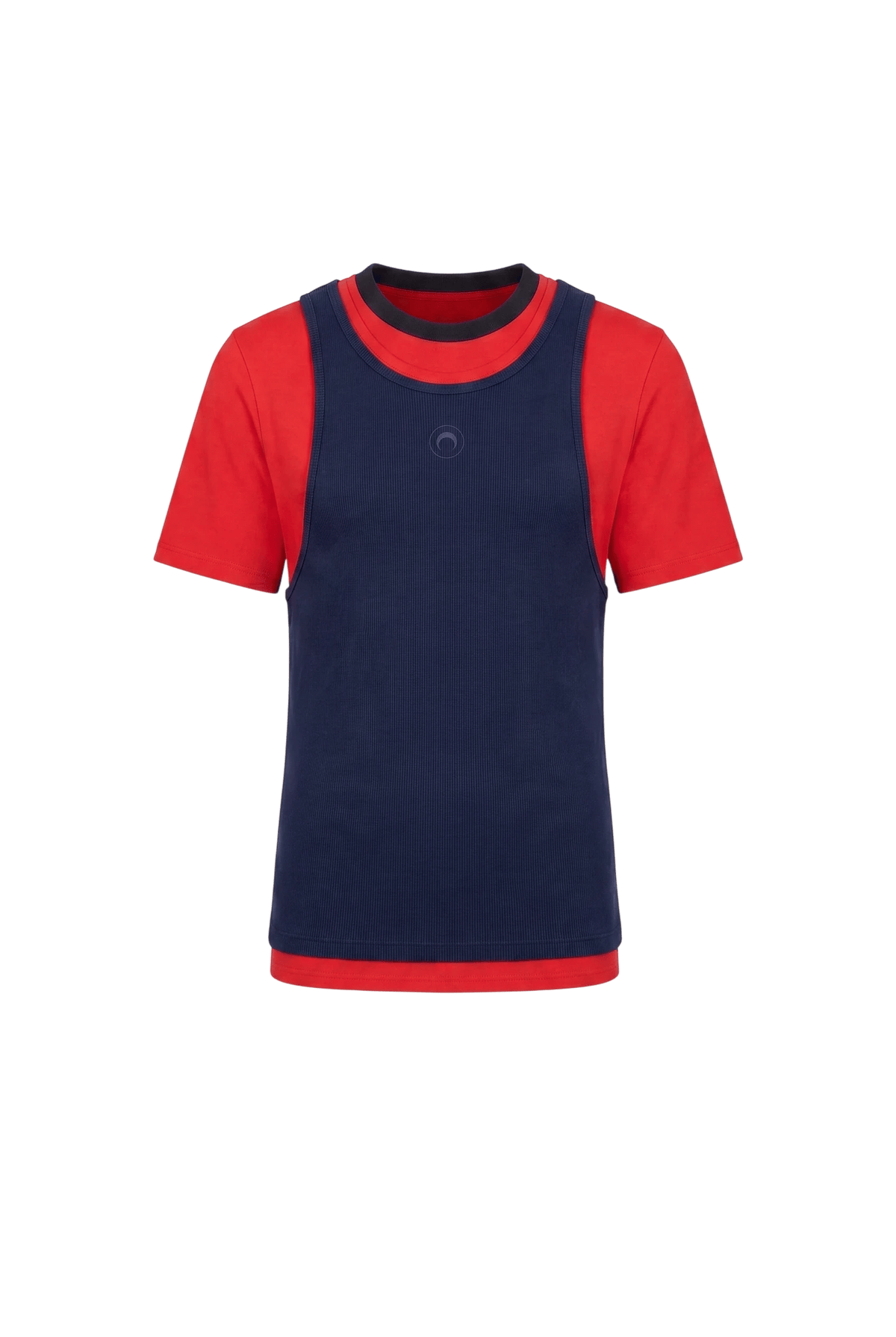 LAYERED JERSEY SHORT SLEEVES T-SHIRT