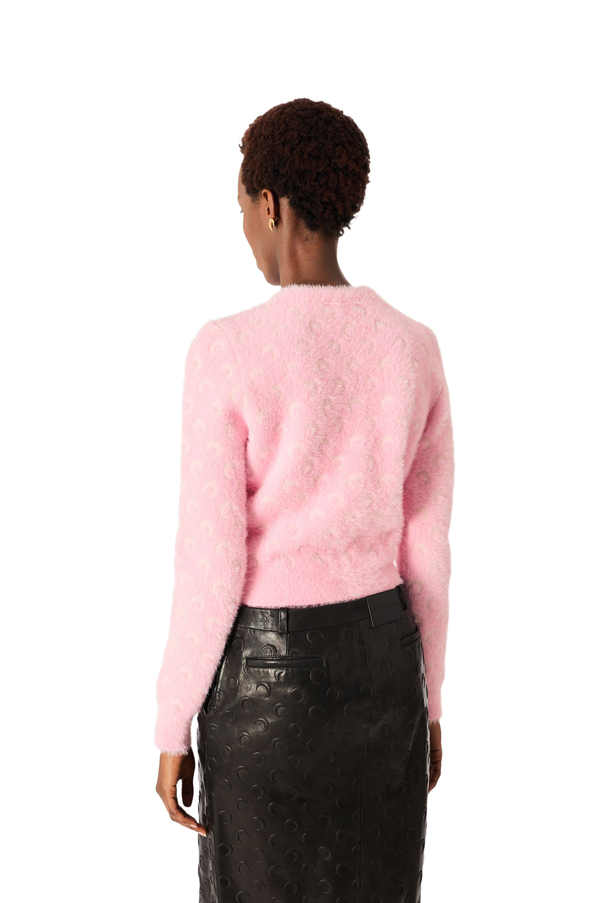 FLUFFY MOON JACQUARD KNIT LONG SLEEVES CARDIGAN