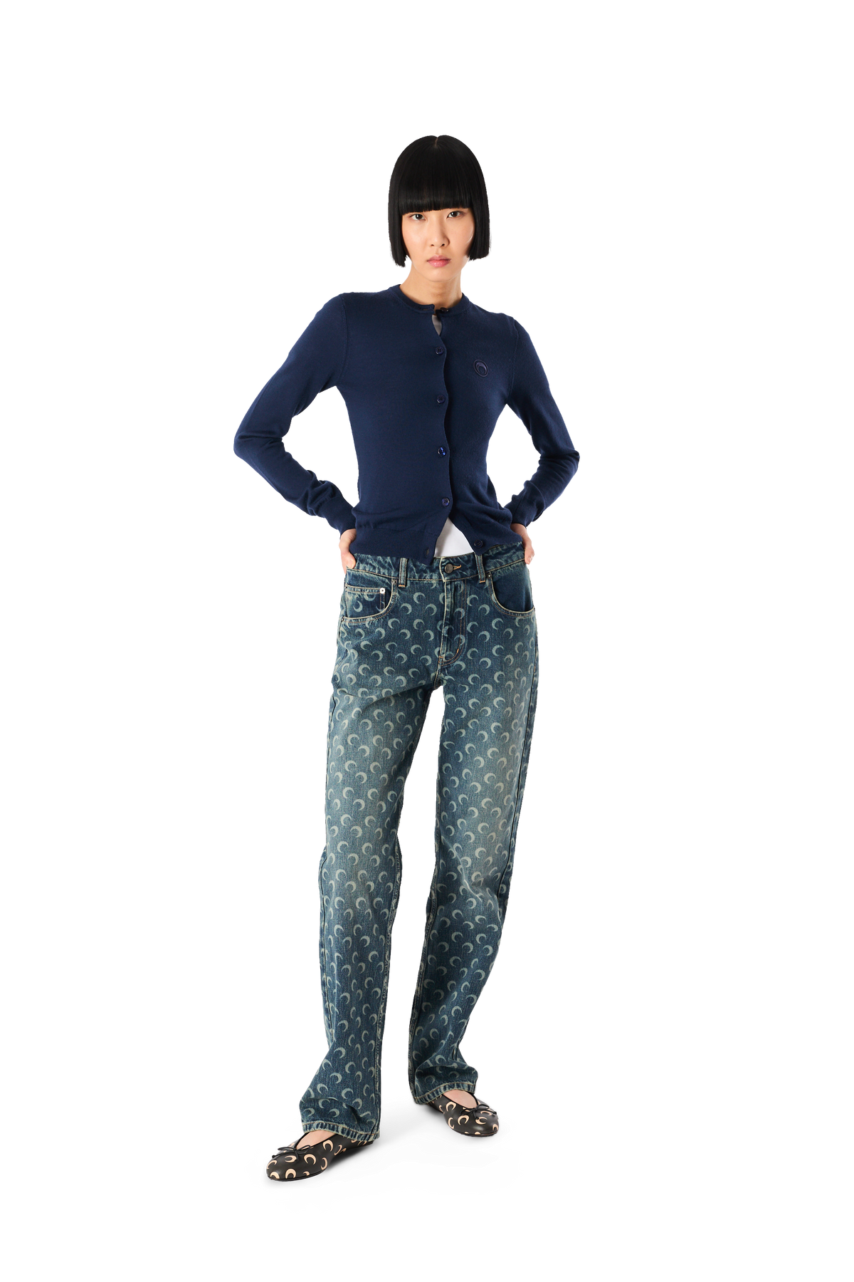 CARDIGAN EN MAILLE MÉRINOS À MANCHES LONGUES