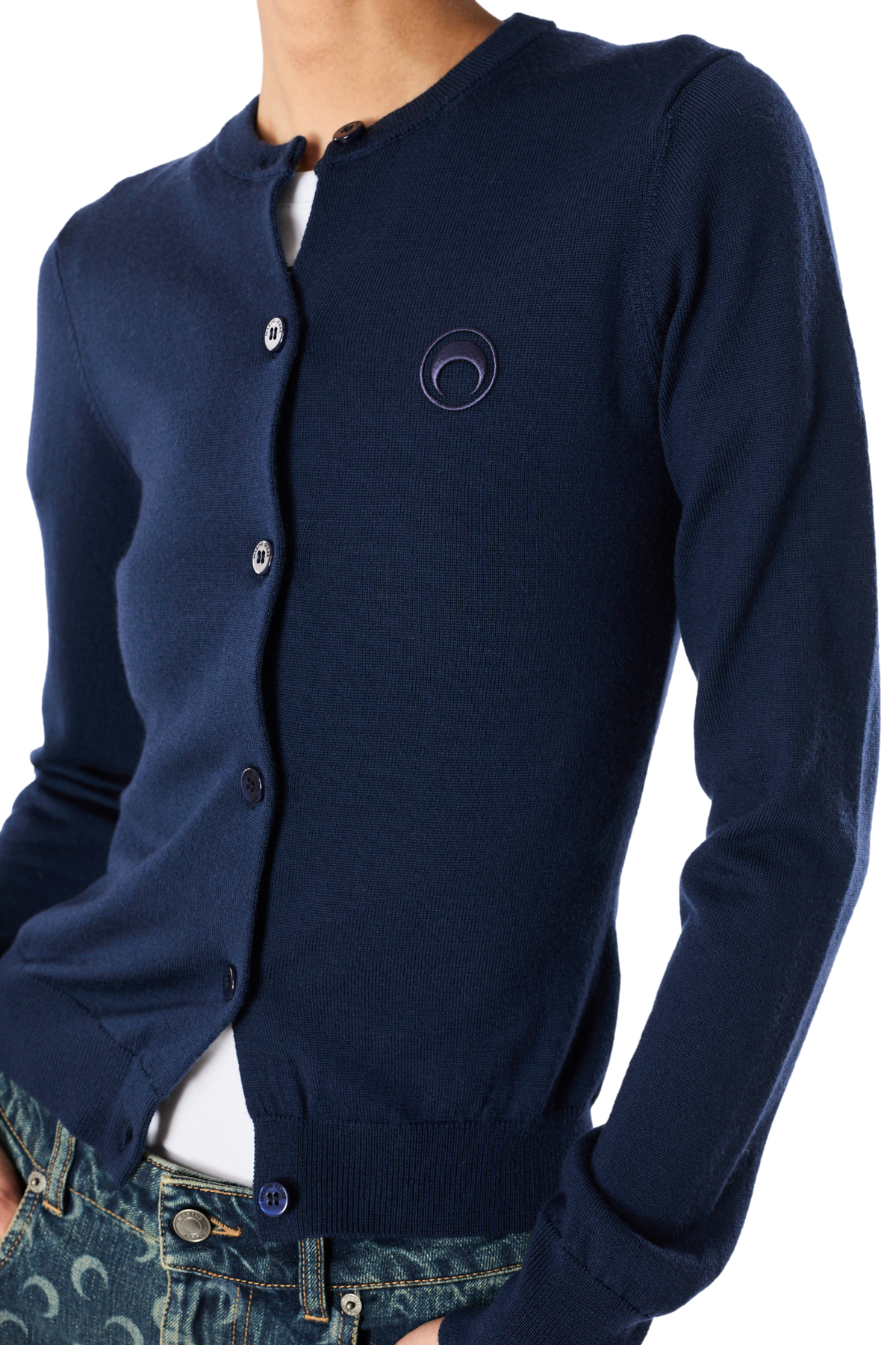 CARDIGAN EN MAILLE MÉRINOS À MANCHES LONGUES