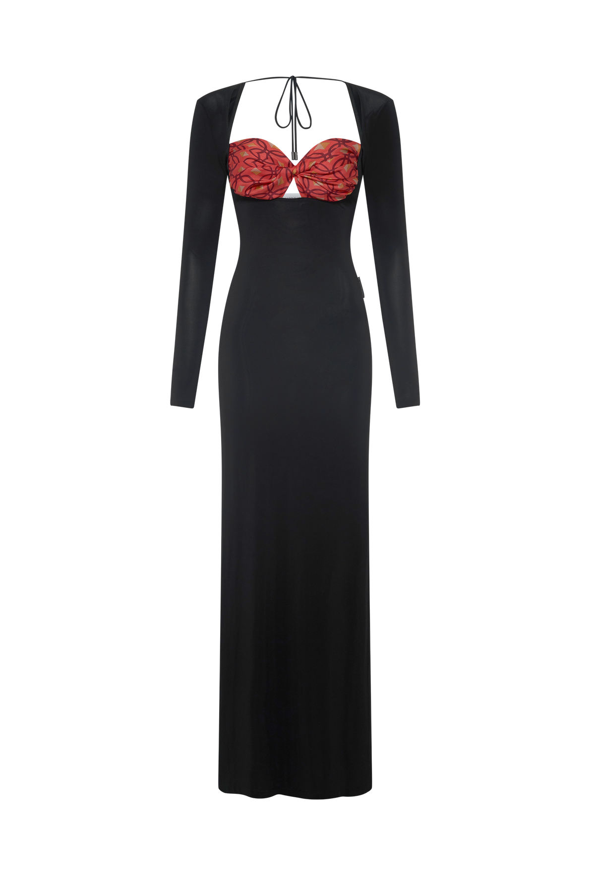 Upcycled Silk Scarves Long Fitted DreSS
