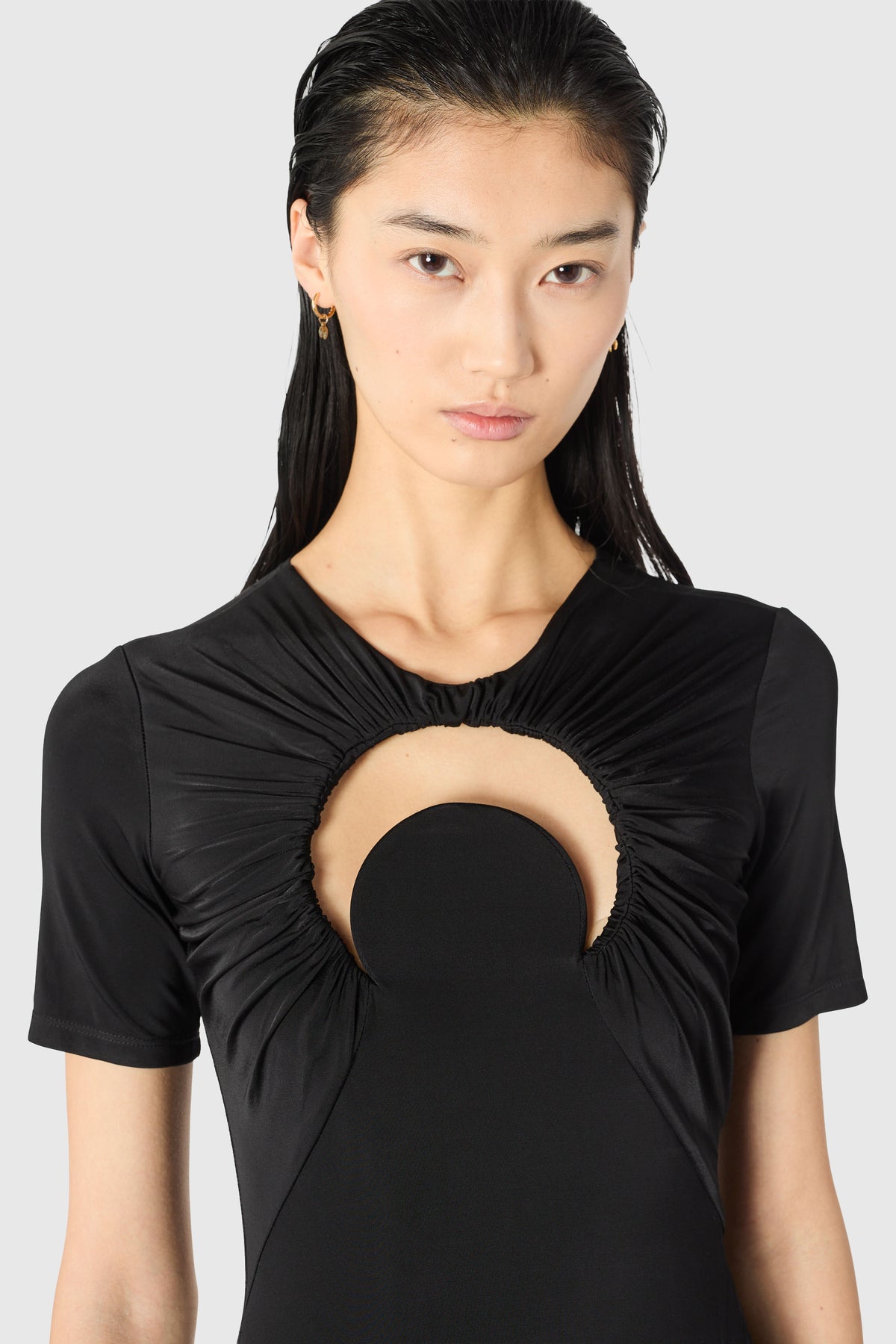 Moon gathered long dress