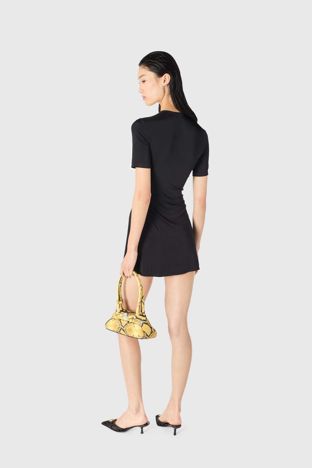 Moon gathered mini dress