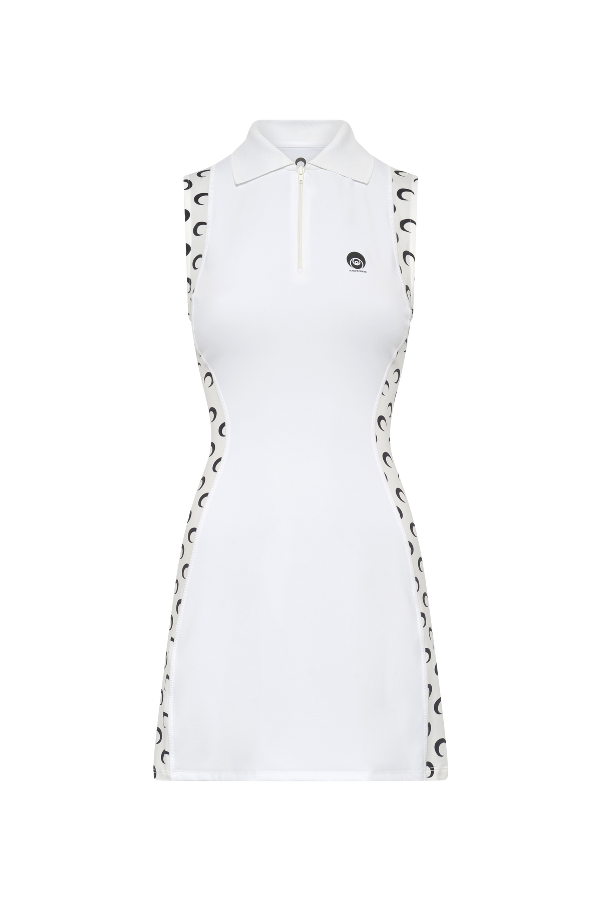 Athleisure polo mini dress with moon inserts