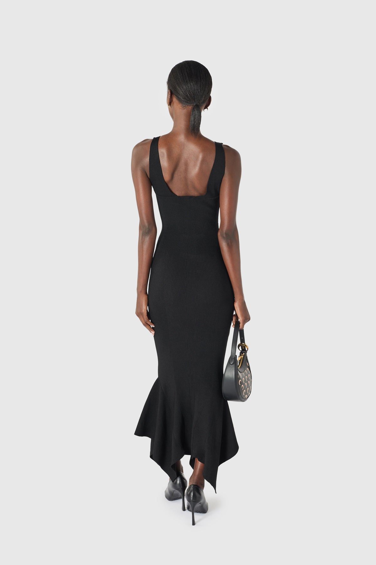 Robe longue à bretelles en maille, image 4 sur 5