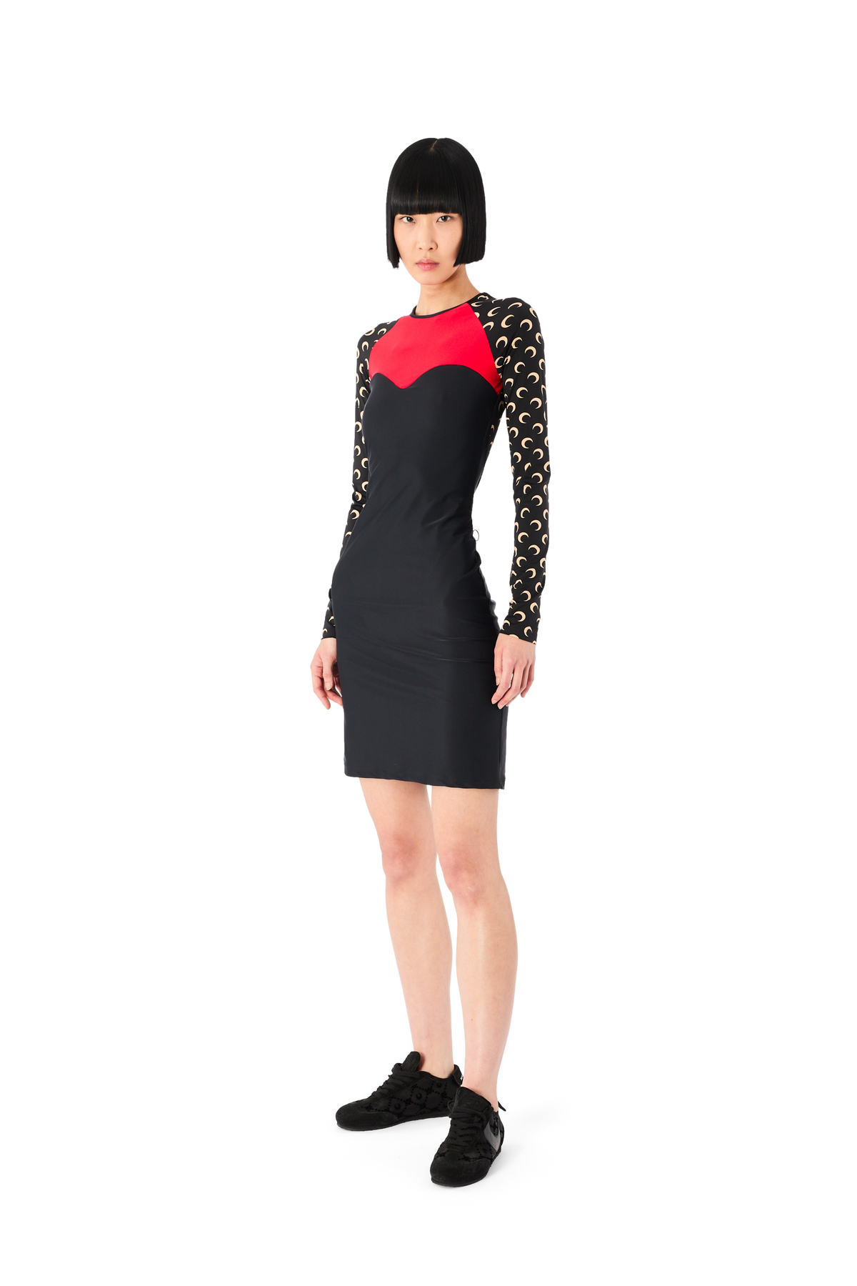 MOON PRINTED MIDI DRESS