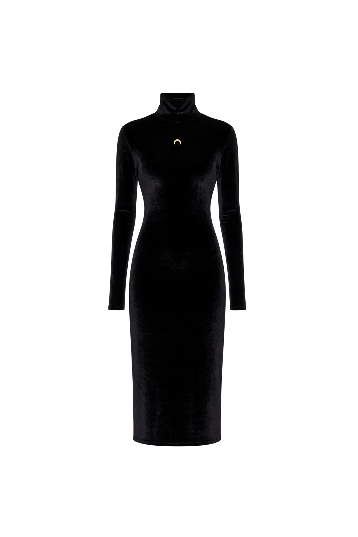 MOON LOGO VELVET FLEECE LONG DRESS