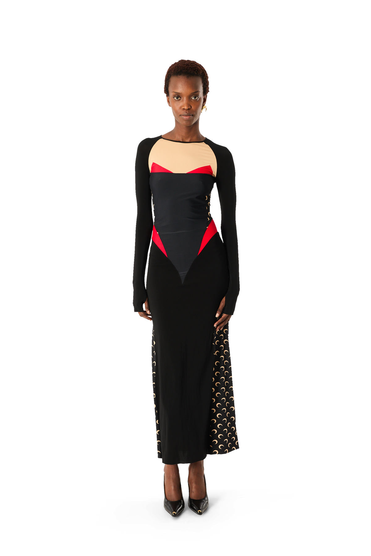 MOON PRINTED LONG DRESS