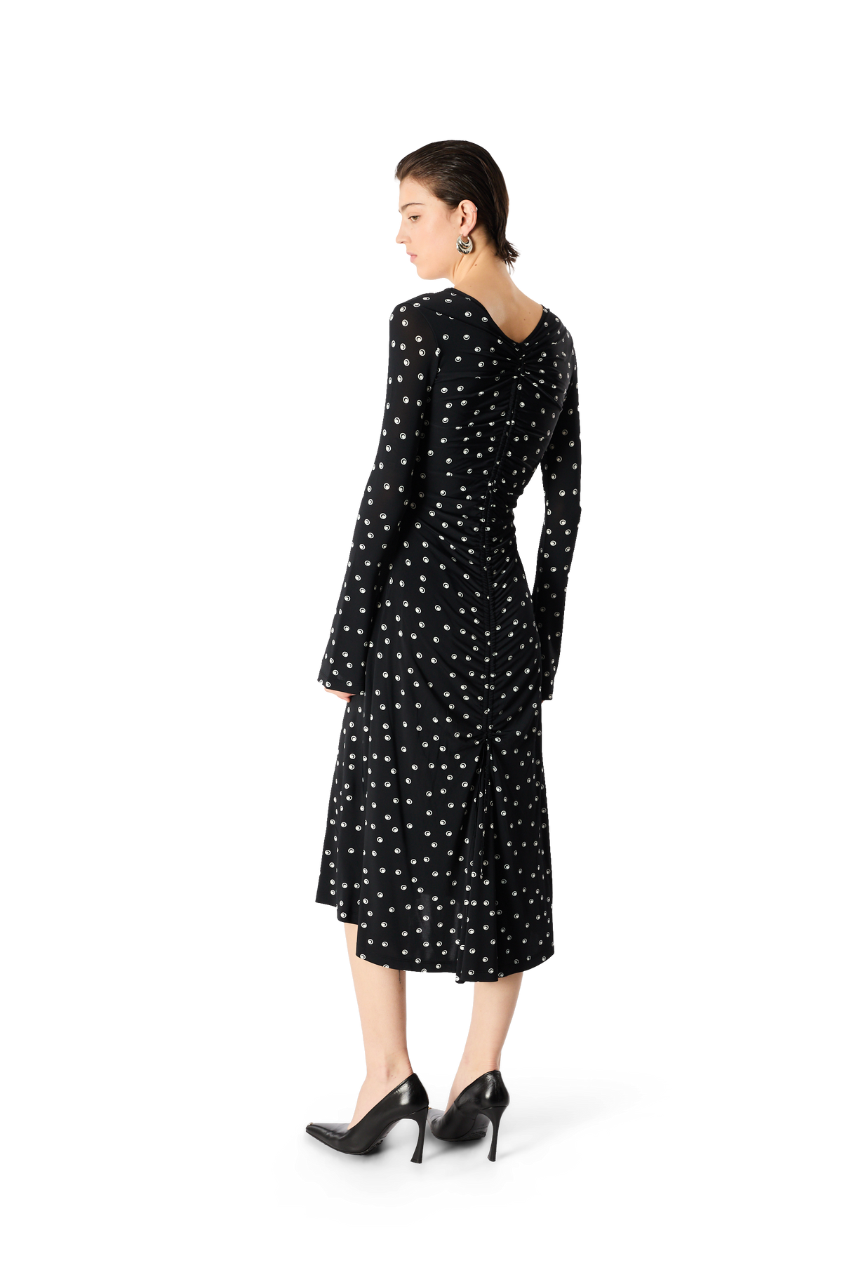 POLKA DOT MOON JERSEY LONG DRESS
