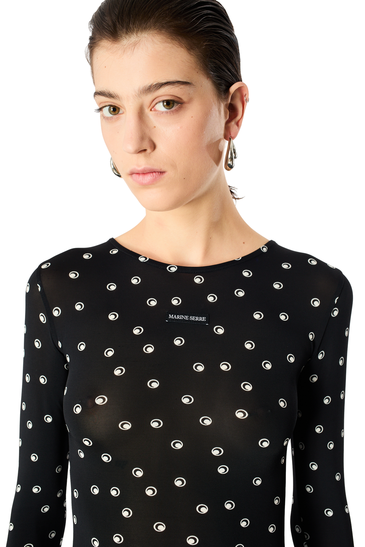 ROBE LONGUE EN JERSEY MOON À POIS, image 4 sur 7