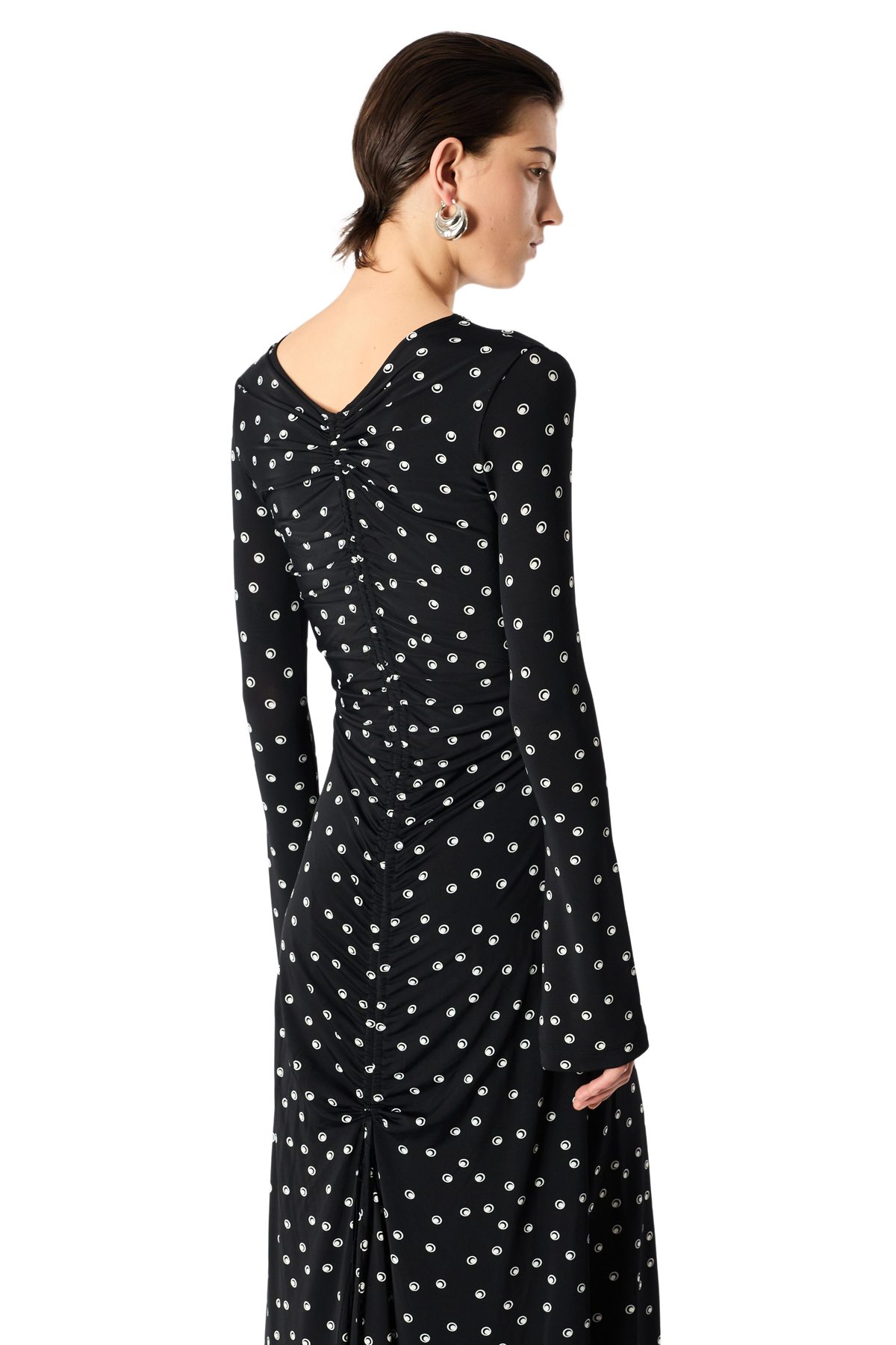 ROBE LONGUE EN JERSEY MOON À POIS, image 6 sur 7