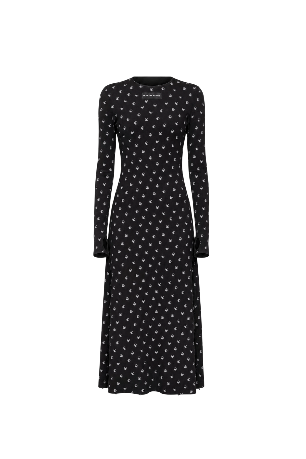 POLKA DOT MOON JERSEY LONG DRESS