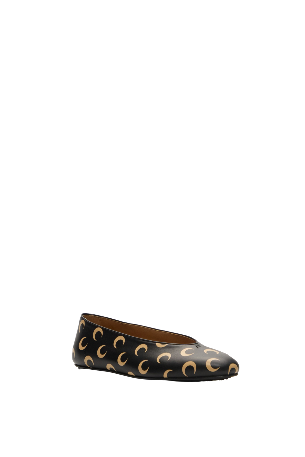 MOON PRINTED CANVAS BALLERINA FLATS