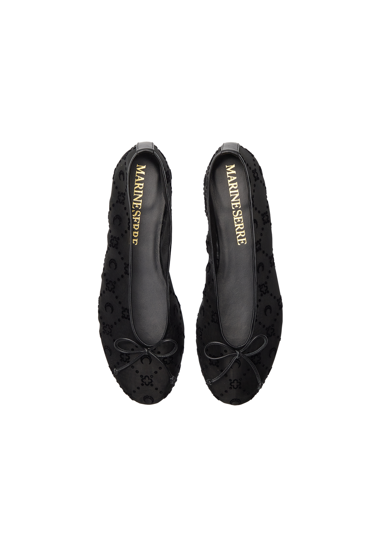 MOONOGRAM MESH FLOCK Marine Serre FLATS