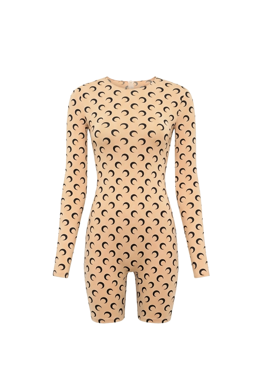 Recycled Moon Jersey Short Catsuit