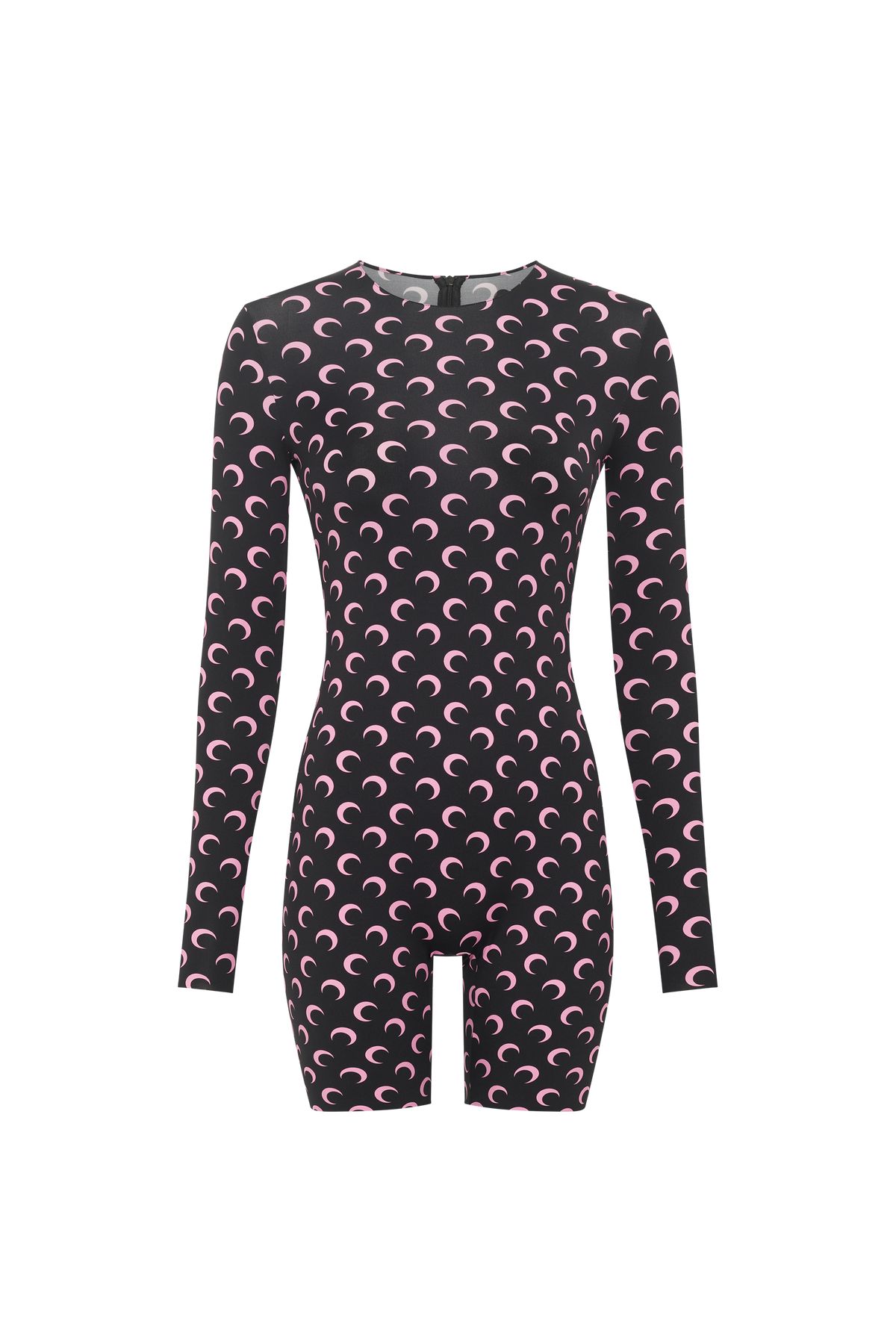 MOON PRINTED JERSEY LS SHORT CATSUIT