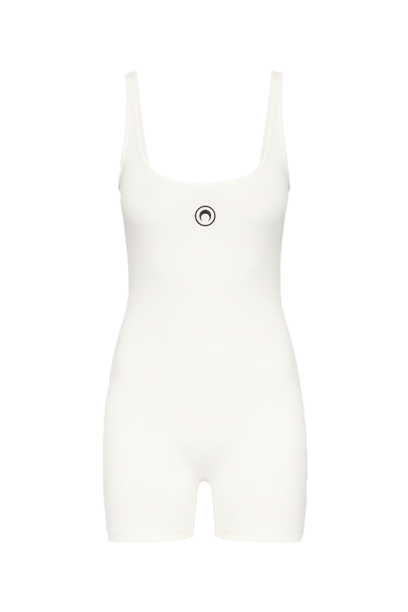 MOON LOGO RIBBED JERSEY SHORT CATSUIT