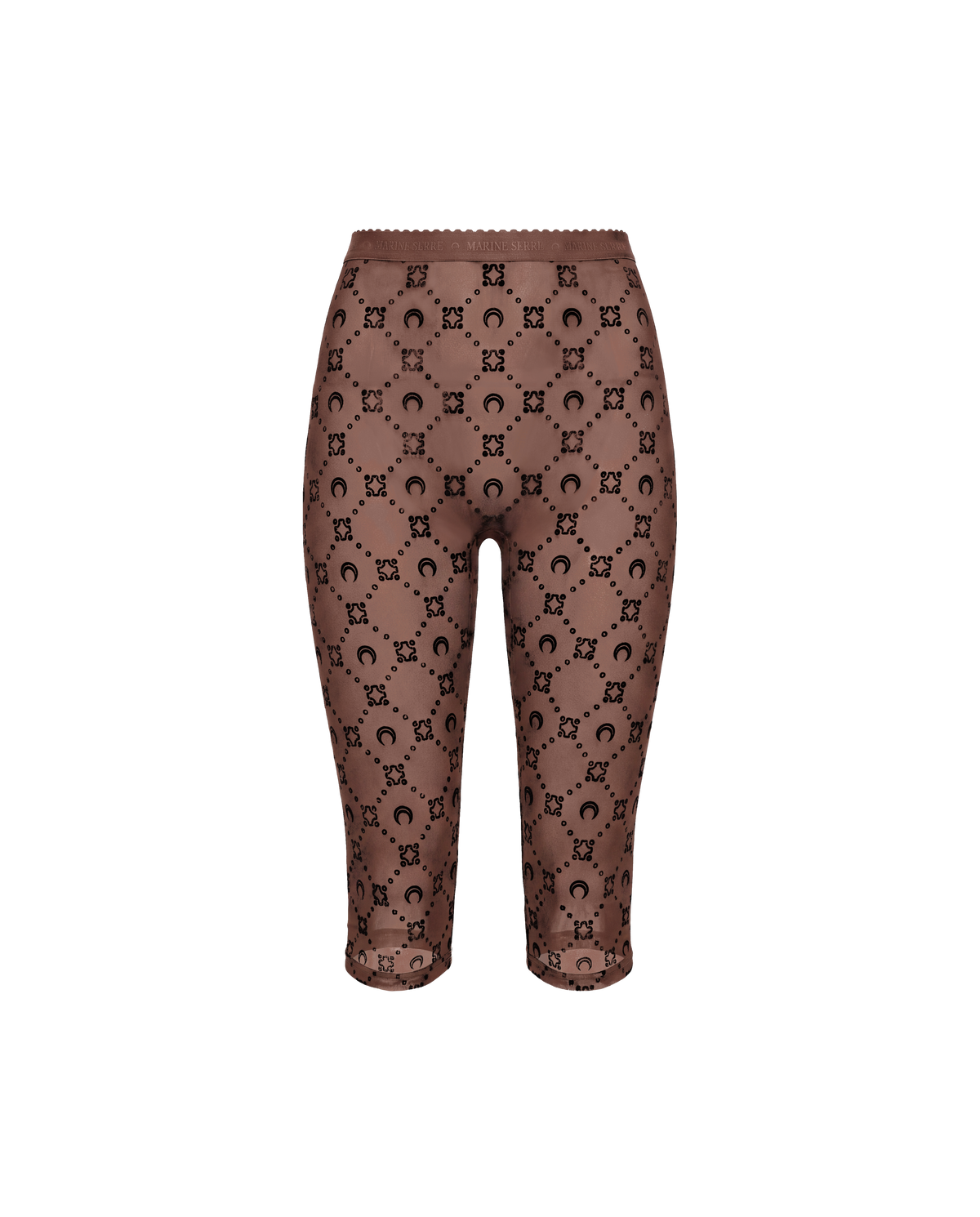 MOONOGRAM MESH FLOCK CAPRI PANTS