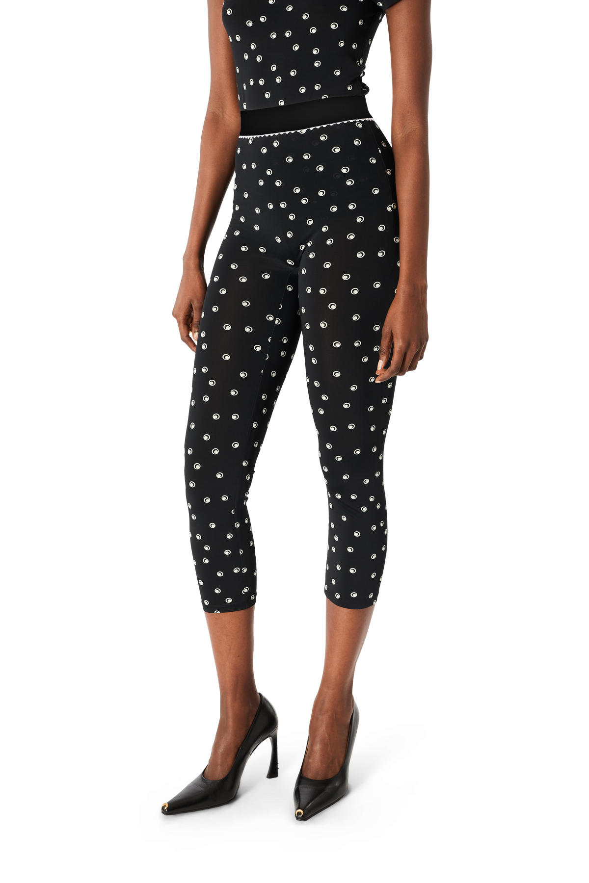 POLKA DOT MOON JERSEY CAPRI LEGGINGS