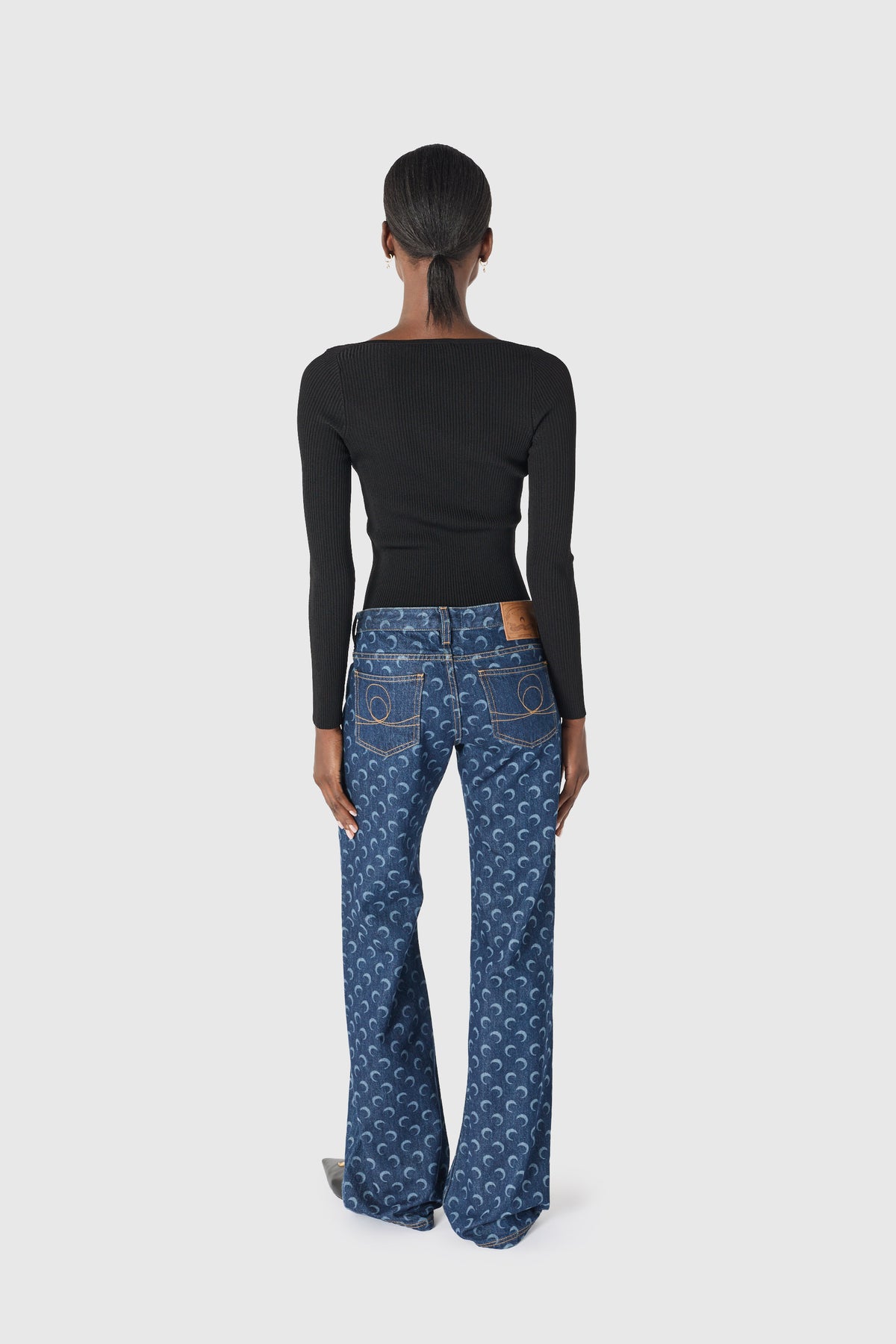 Midnight blue denim bootcut jeans