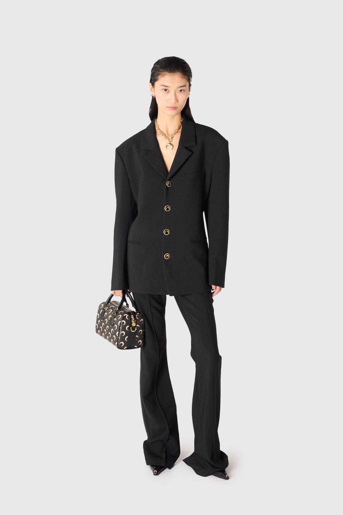 Tailored wool flare pants