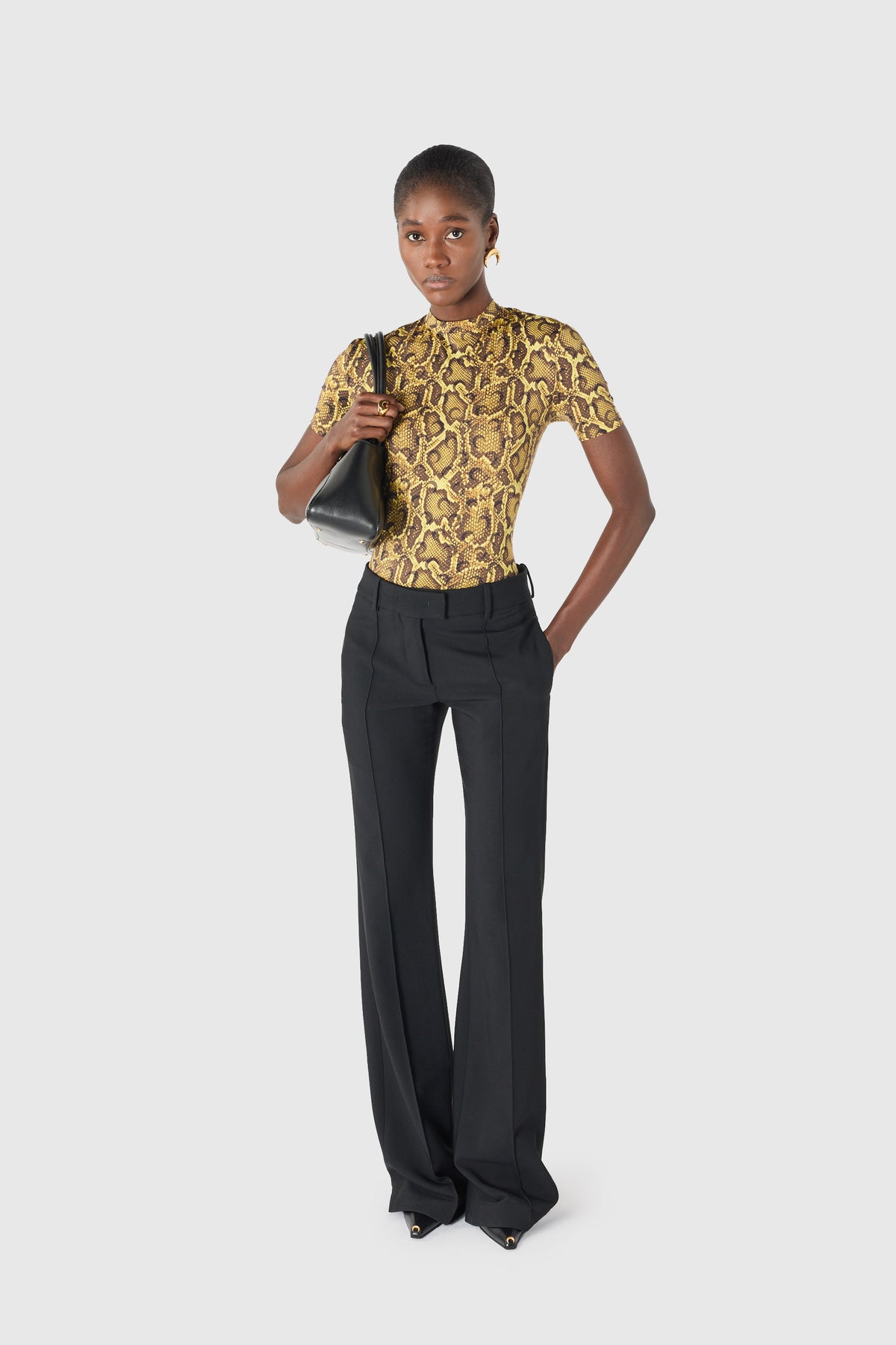 Tailored wool flare pants, image 6 of 9