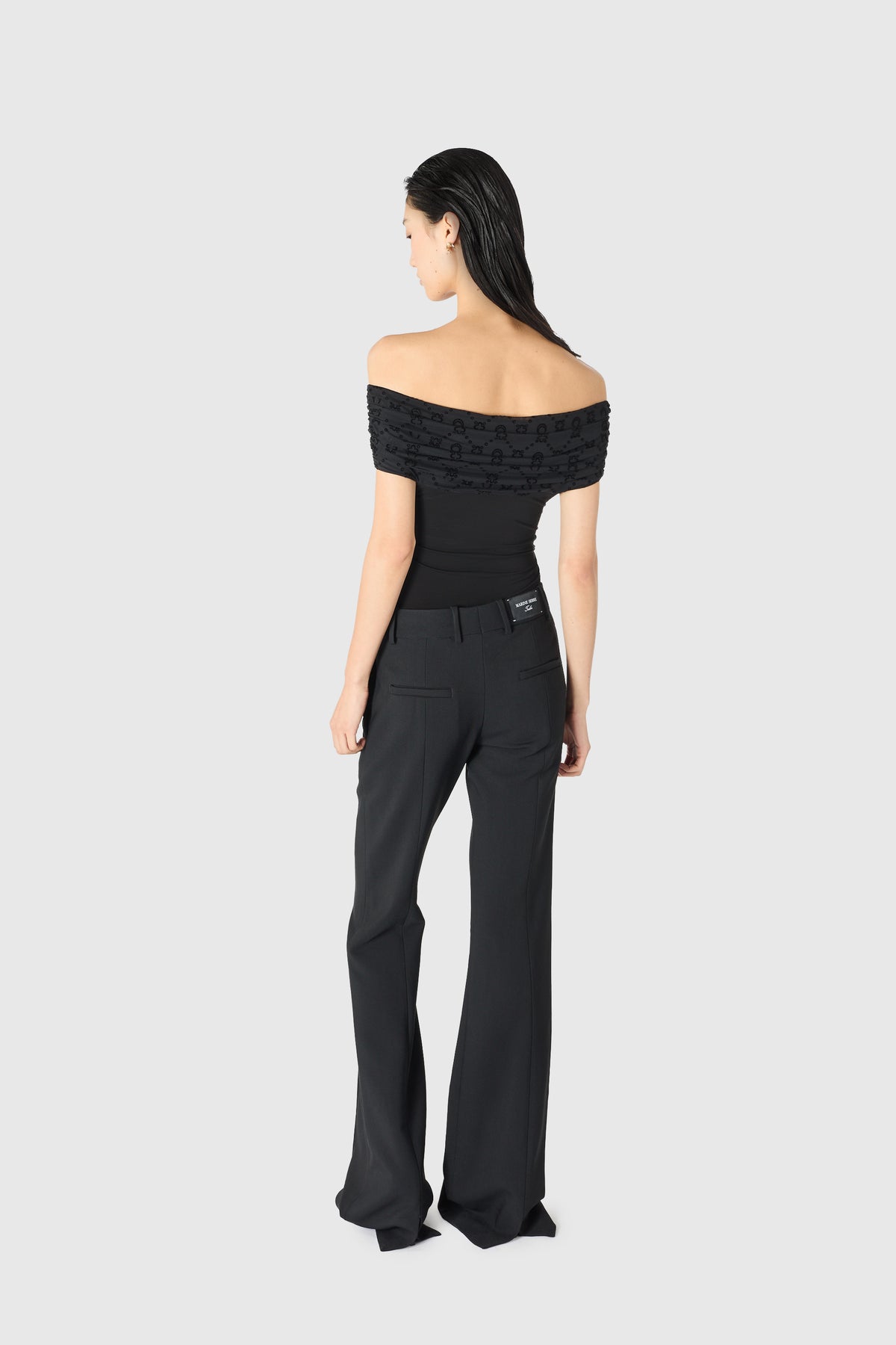 Tailored wool flare pants, image 5 of 9