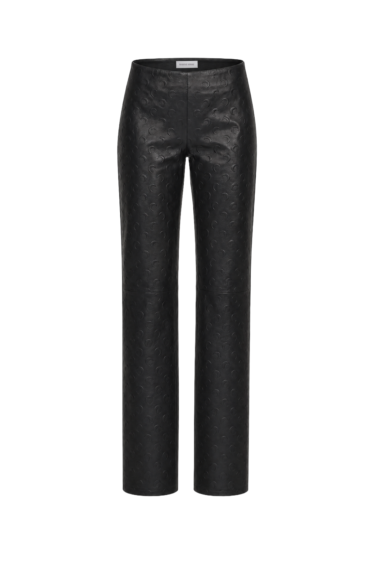MOON EMBOSSED LEATHER TAILORED PANTS