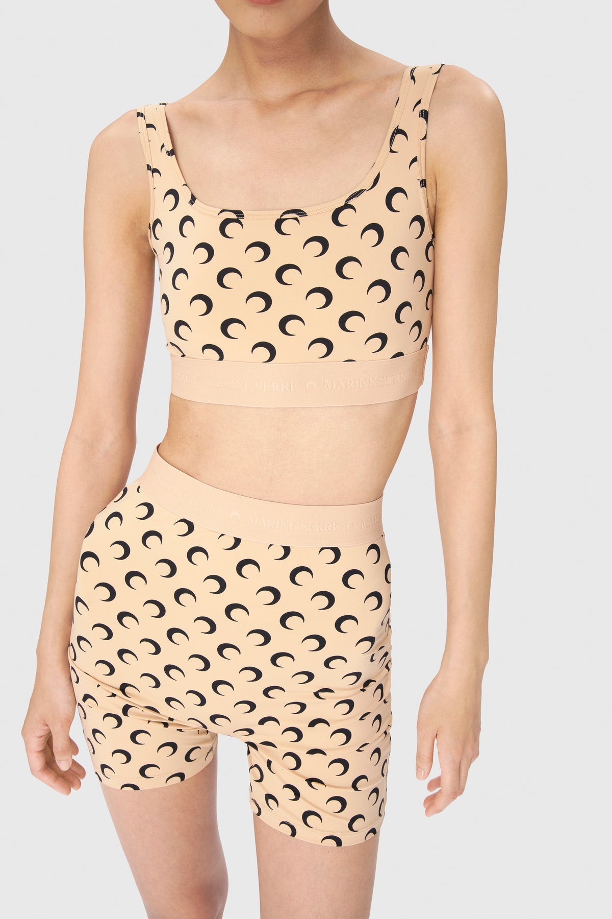 SHORT CYCLISTE EN JERSEY IMPRIMÉ MOON