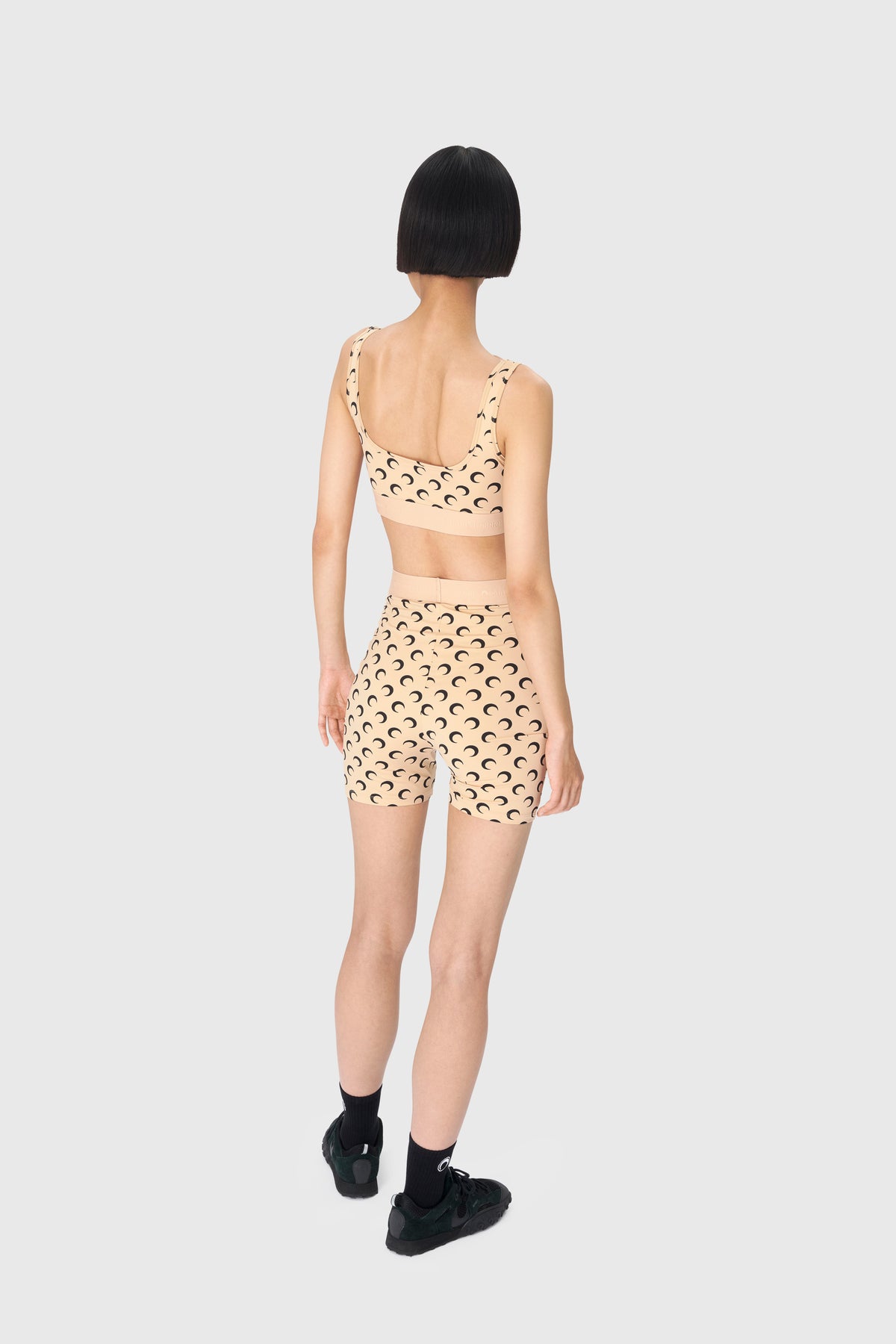 SHORT CYCLISTE EN JERSEY IMPRIMÉ MOON