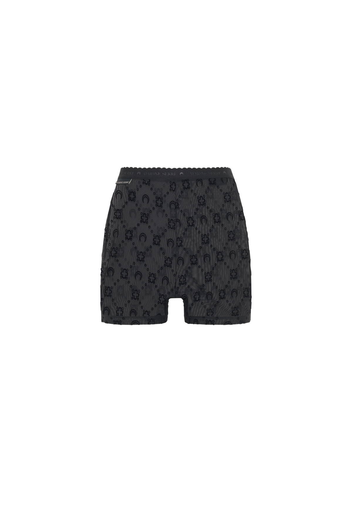 Mini short en mesh floquée recyclée