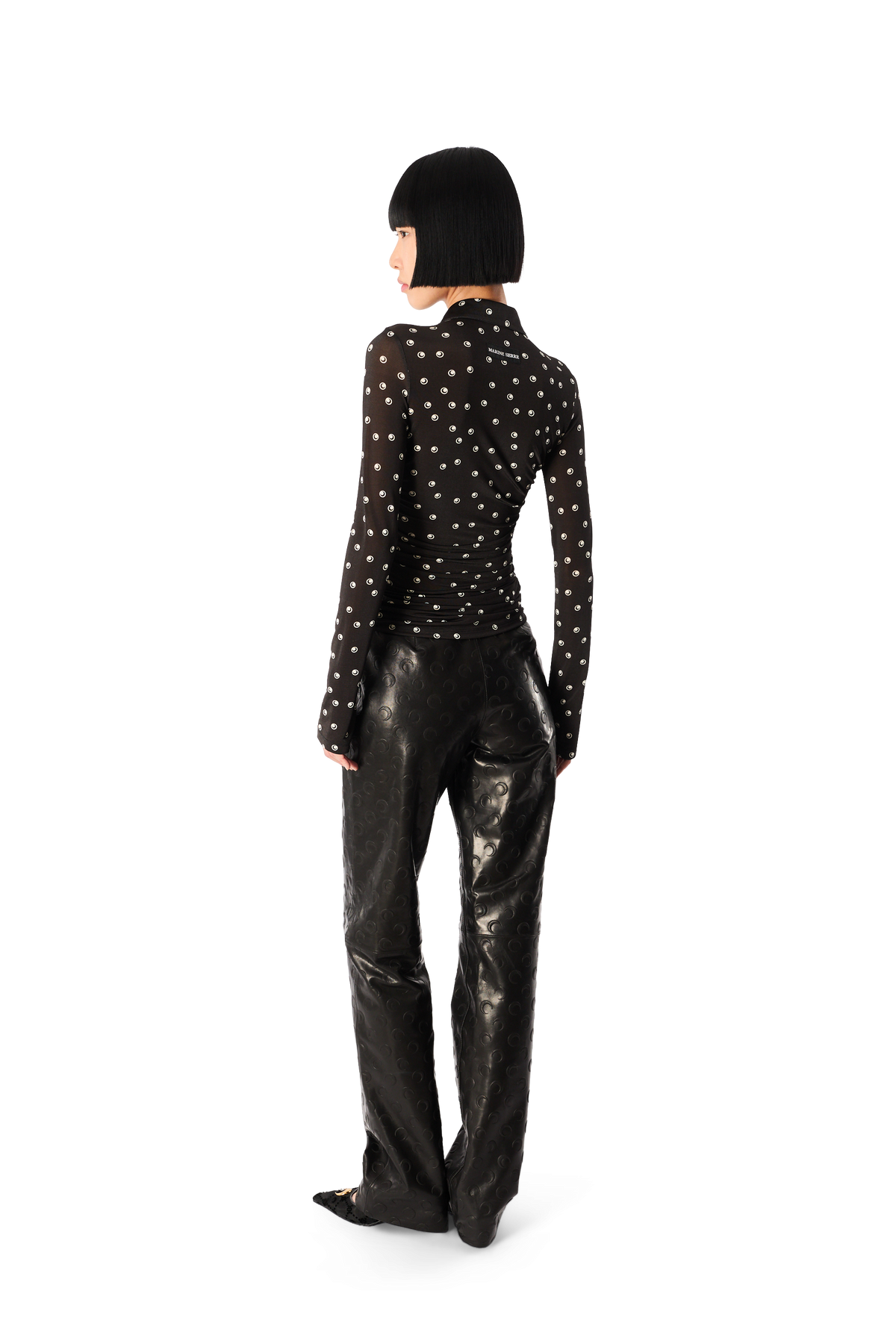 POLKA DOT MOON JERSEY BLOUSE