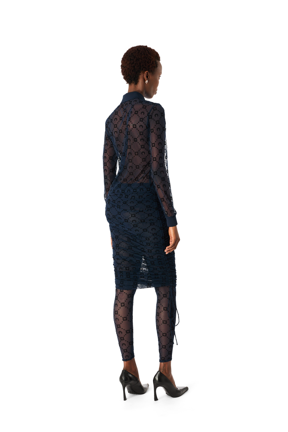 MOONOGRAM MESH FLOCK  PANT-SKIRT