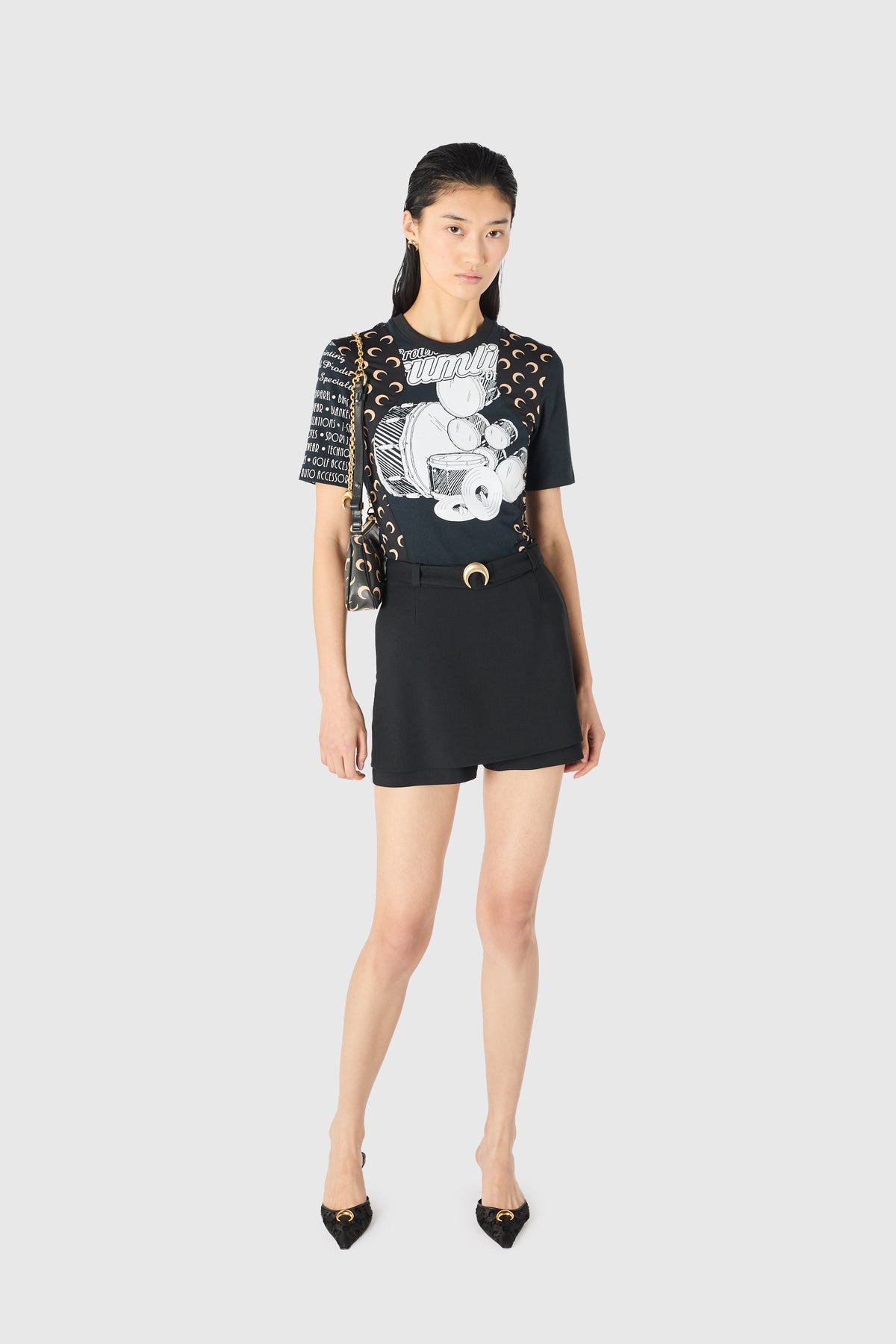 Tailored moon belted mini skort, image 4 of 6